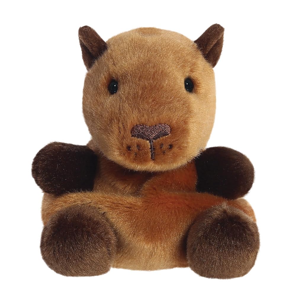 Aurora Palm Pals Sid Capybara 5In Soft Toy - Brown Plush, Eco-Friendly Bean Filled Plush for Babies & Kids 5