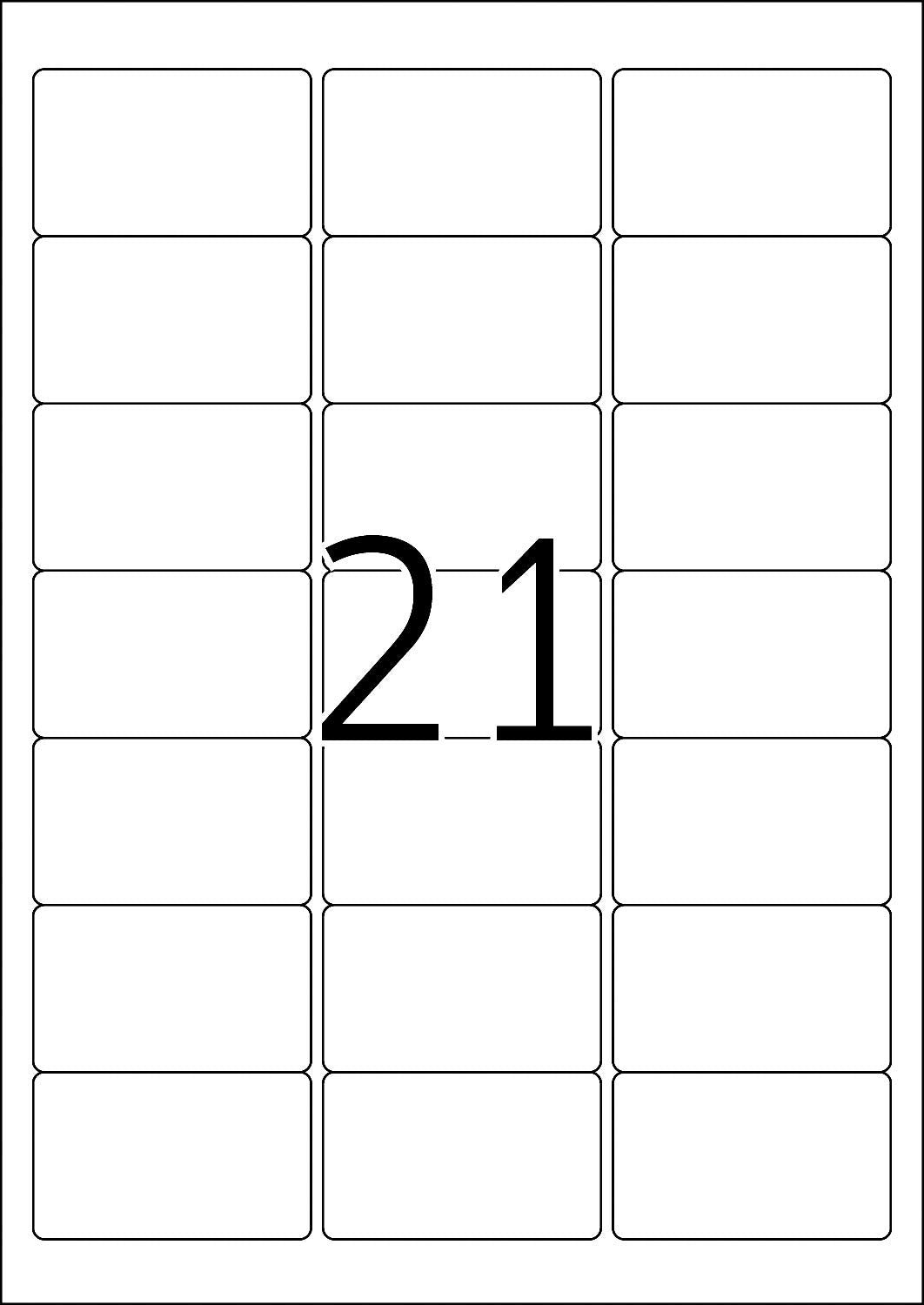 TopStick A4 Self Adhesive Address Labels, 21 Labels Per Sheet, 100 Sheets, 2