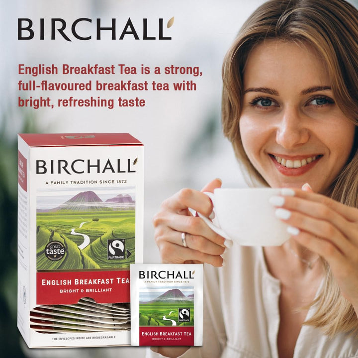 Birchall English Breakfast Tea Bags, 100% Fairtrade, Hand-Picked Black Tea from East Africa