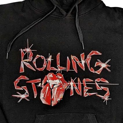 The Rolling Stones Unisex Pullover Hoodie: Hackney Diamonds Glass Logo (Back Print)