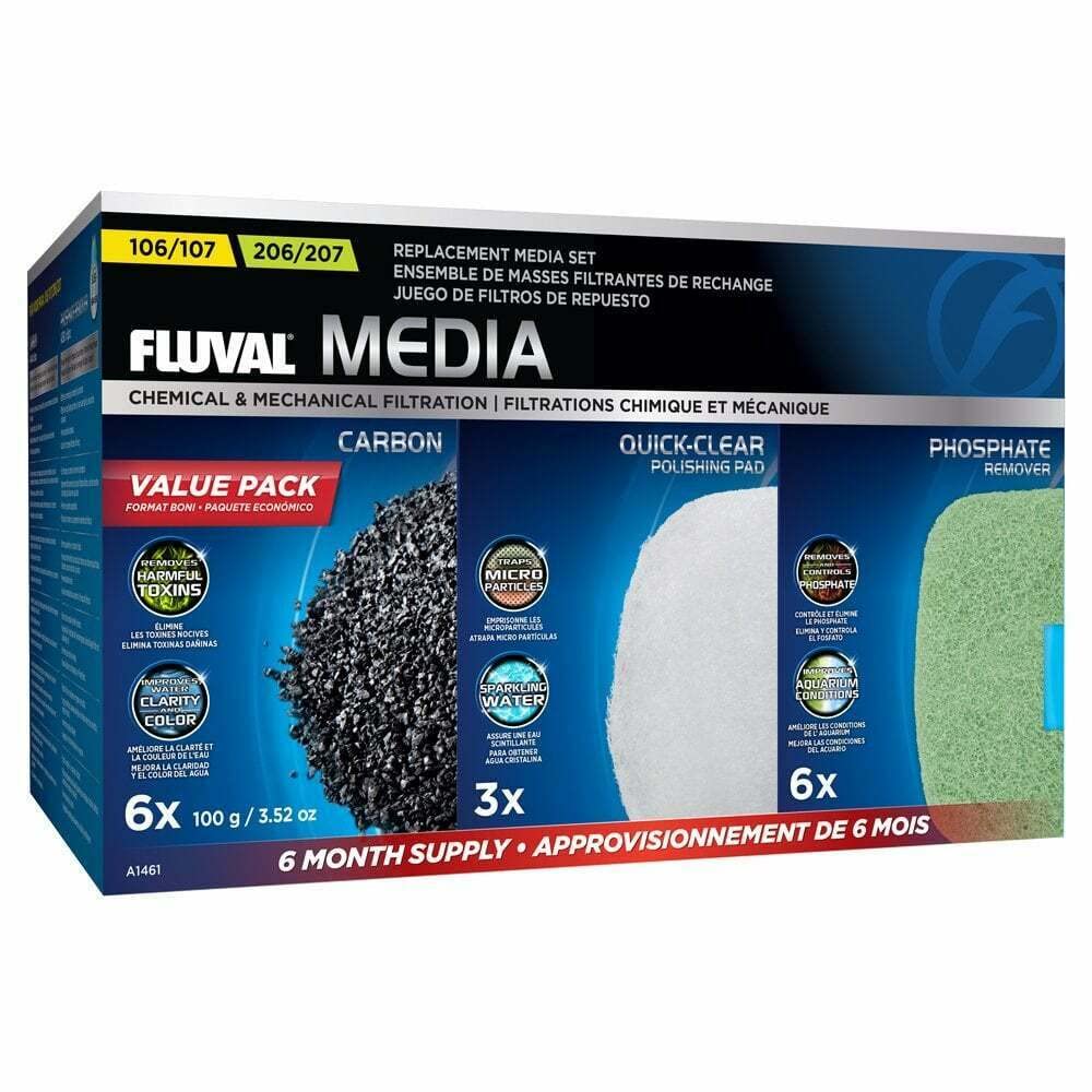 Fluval 107/207 Filter Media Value Pack - Maximum Filtration | 6-Month Supply 1