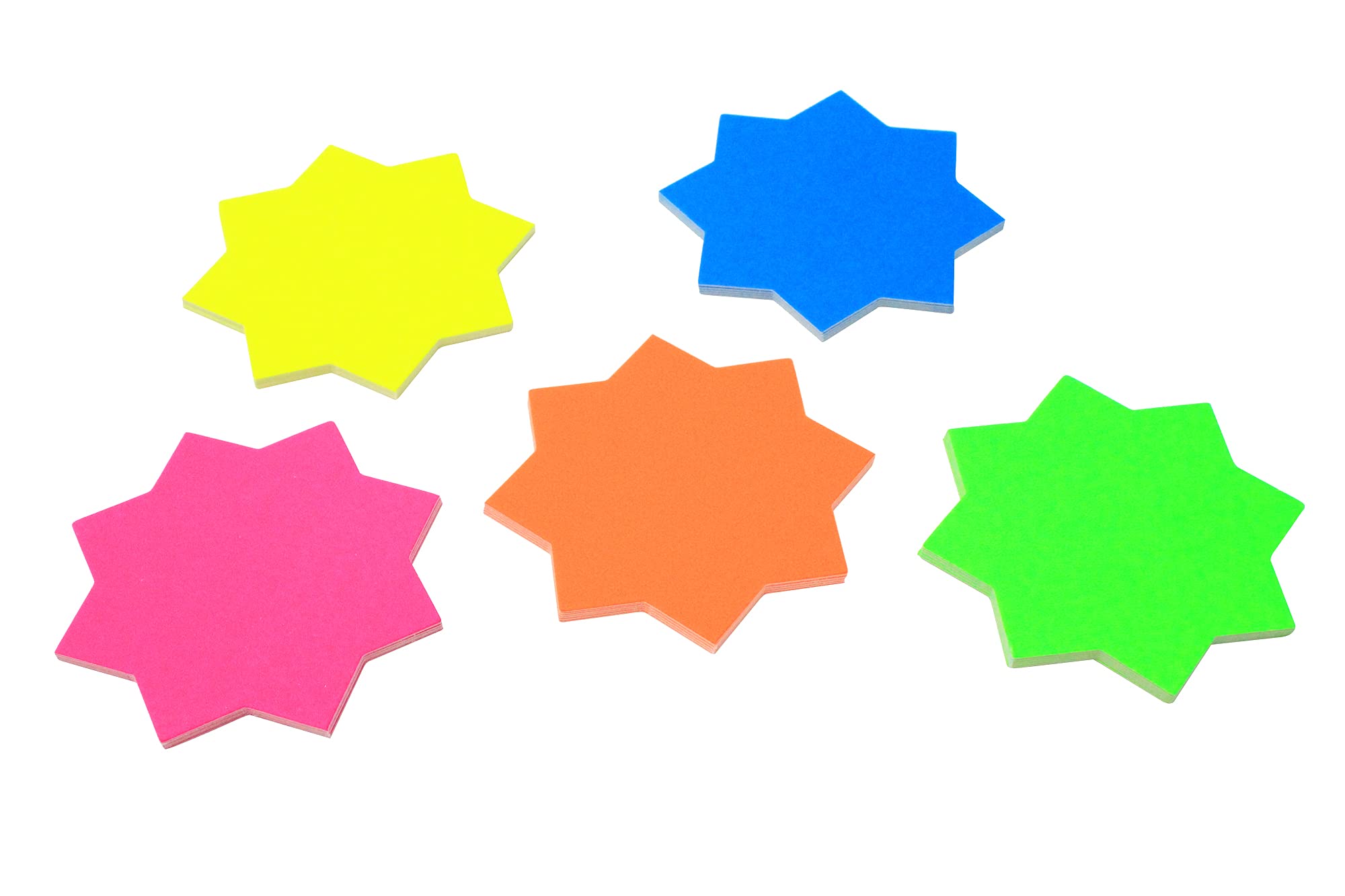 Bright Ideas Fluorescent Stars Message Signs - Pack of 30, 4 Inch, Assorted Neon Colors 3
