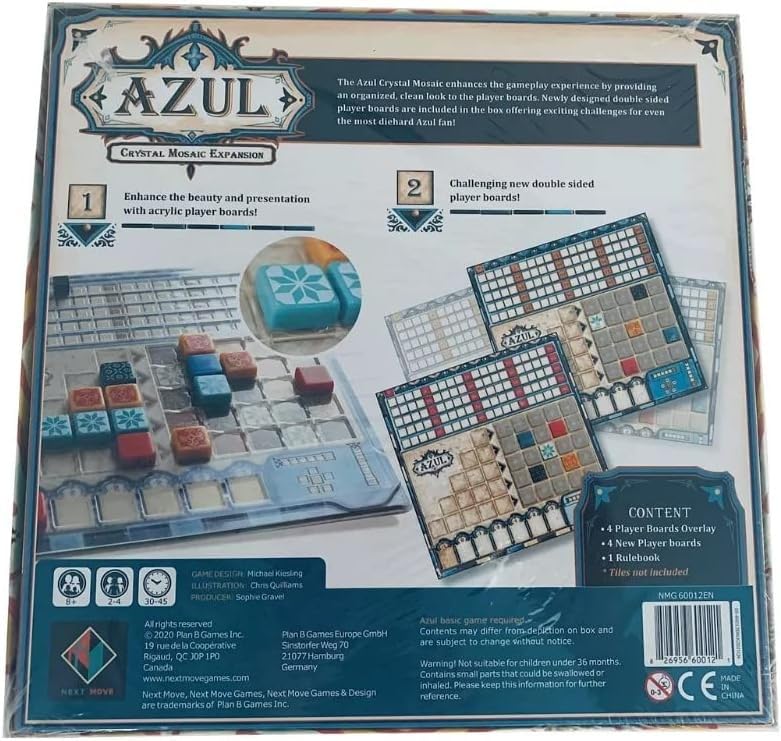 Plan-B-Spiele | Azul: Kristallmosaik | Brettspiel | Ab 10 Jahren | 2-4 Spieler
