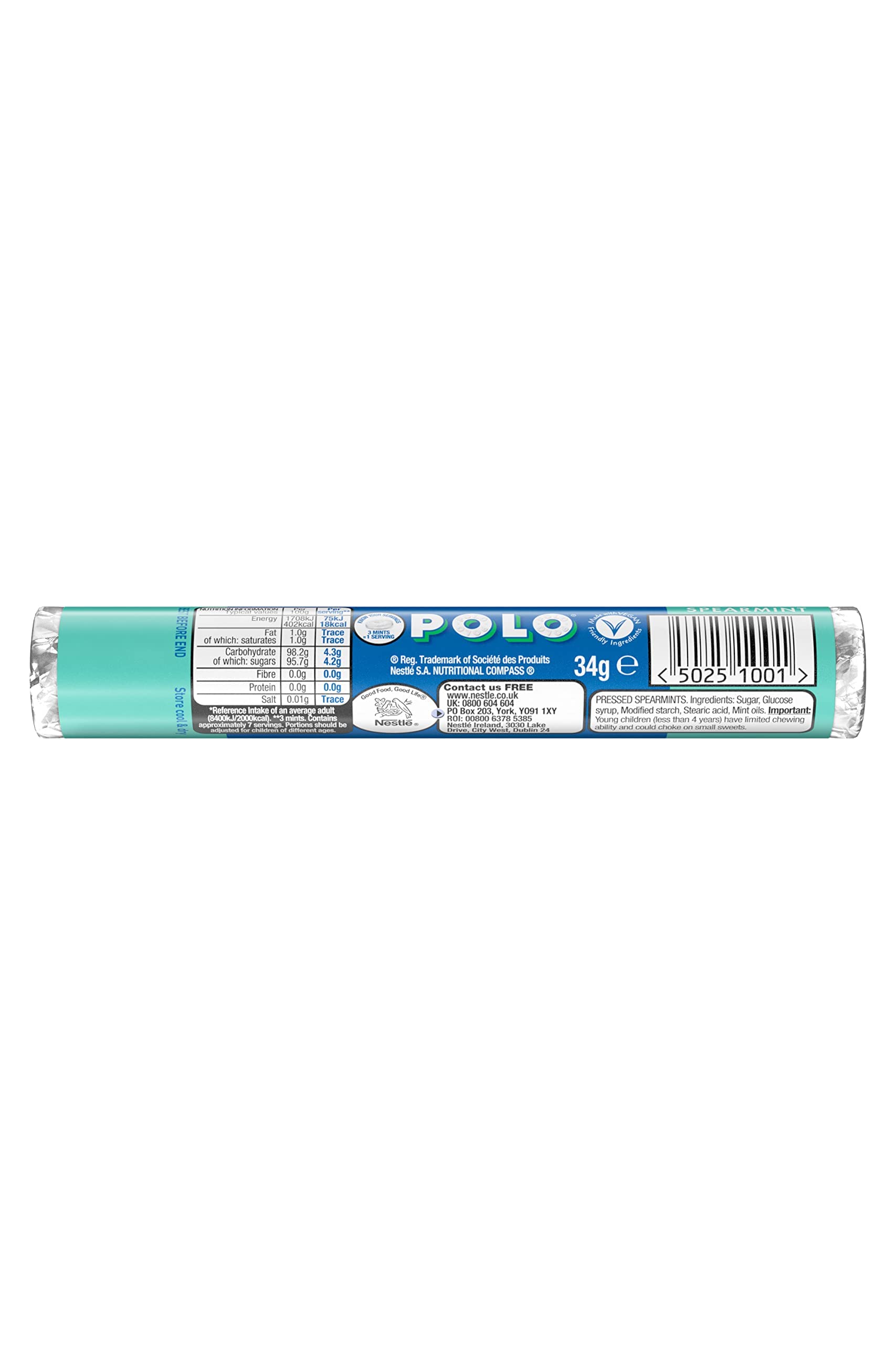 Polo Spearmint Mints Tubes - Refreshing Spearmint Flavor | 32 Tubes of 34g 7