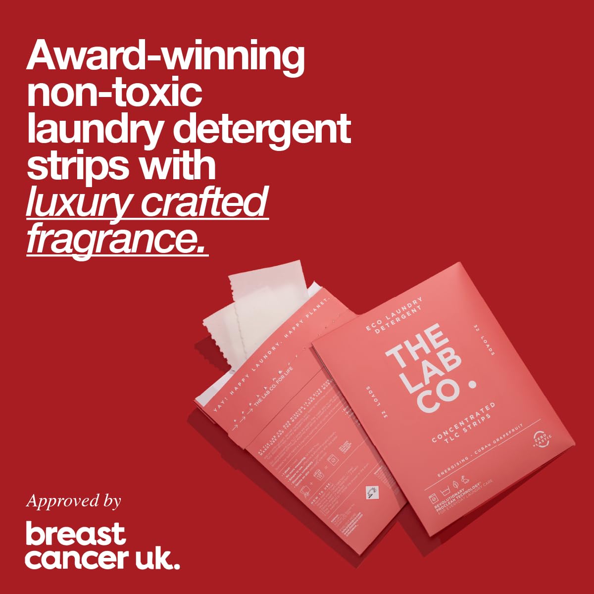 The Lab Co. Laundry Detergent Sheets - Eco Ultra-Concentrate | Pack of 32 | Energising Scent 2