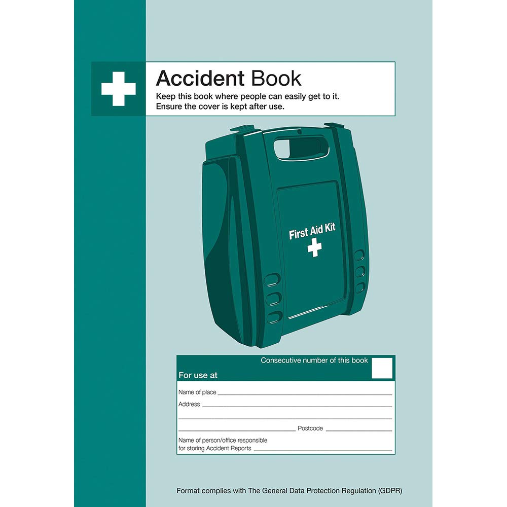 Safety First Aid Group Workplace Accident Book | A5 Size | Records 26 Incidents | GDPR Compliant