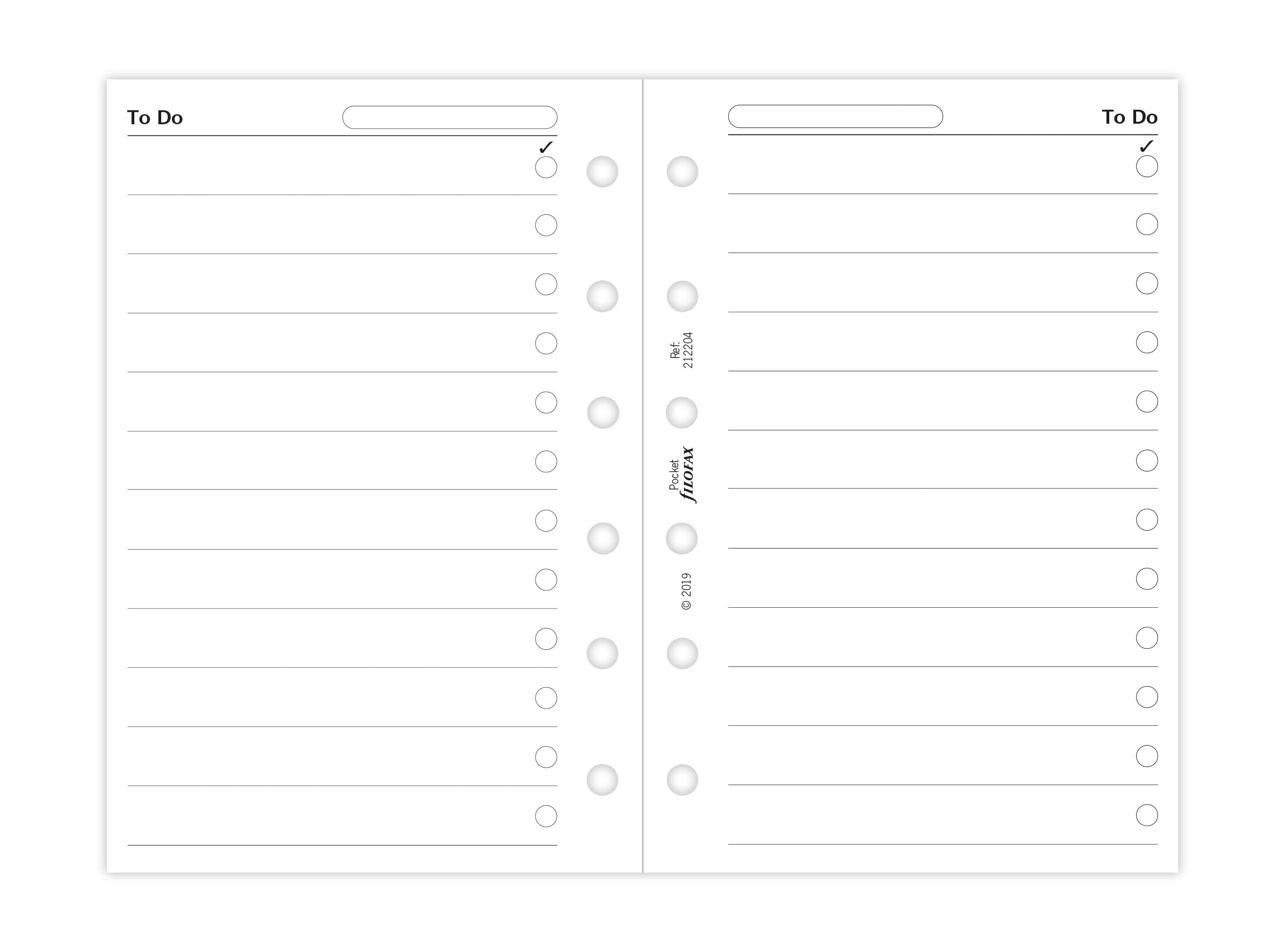 Filofax Pocket To Do 2