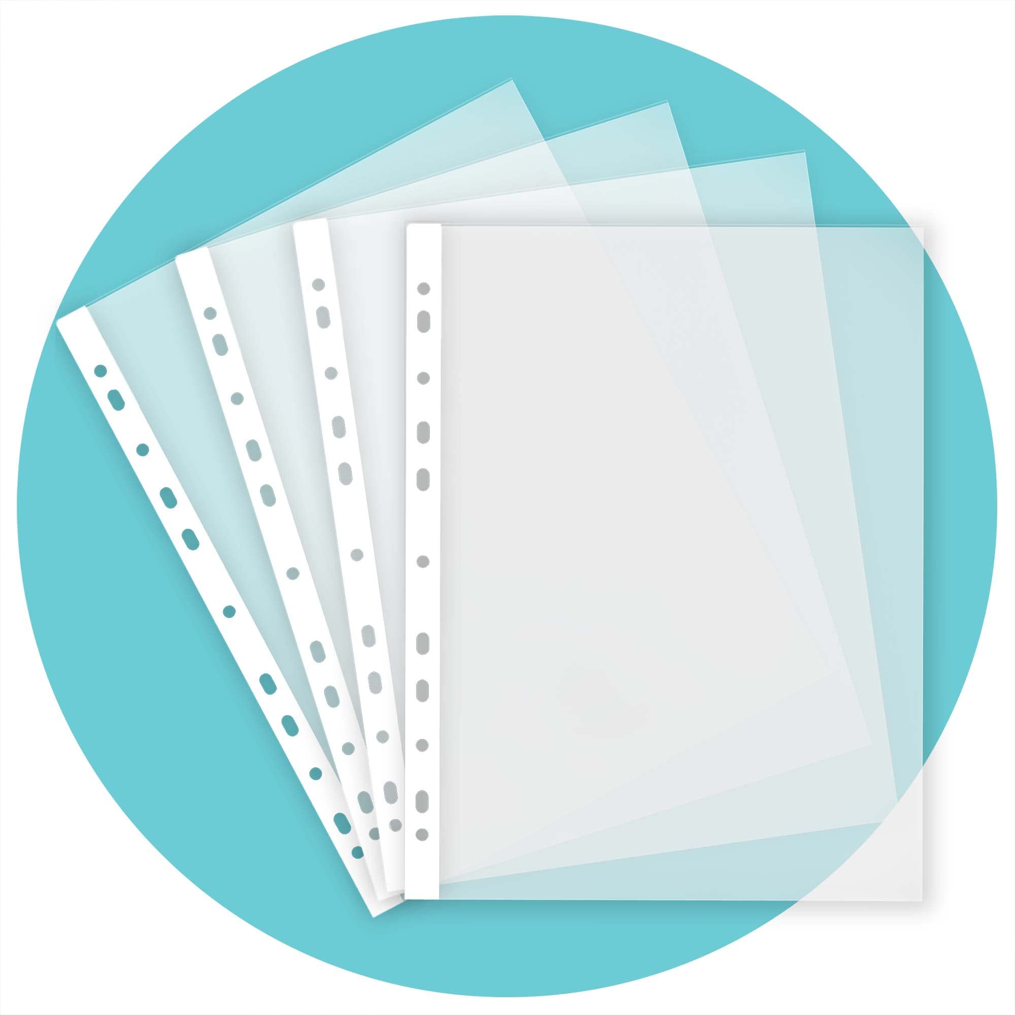 Triplast A4 Punched Pockets - 25 Pack Clear Top Opening Sheet Protectors | 40 Micron