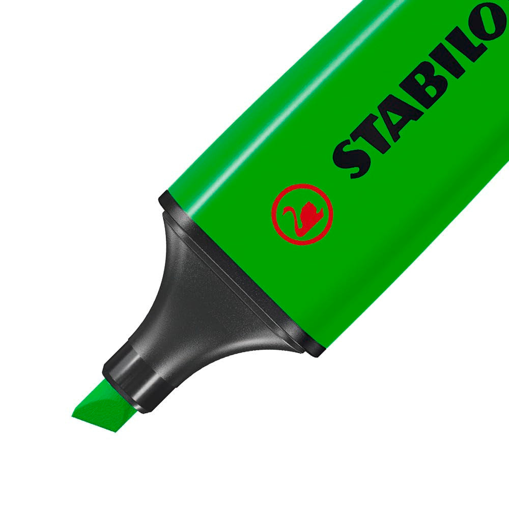 STABILO BOSS ORIGINAL Highlighter - Green | Pack of 10 | 2mm & 5mm Line Widths