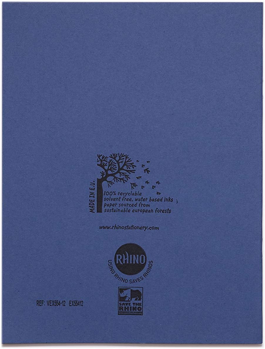 Rhino Composition Notebooks - 8 x 6.5 Inch, 48-Page, 12mm Lined, Dark Blue Cover, 10-Pack 5