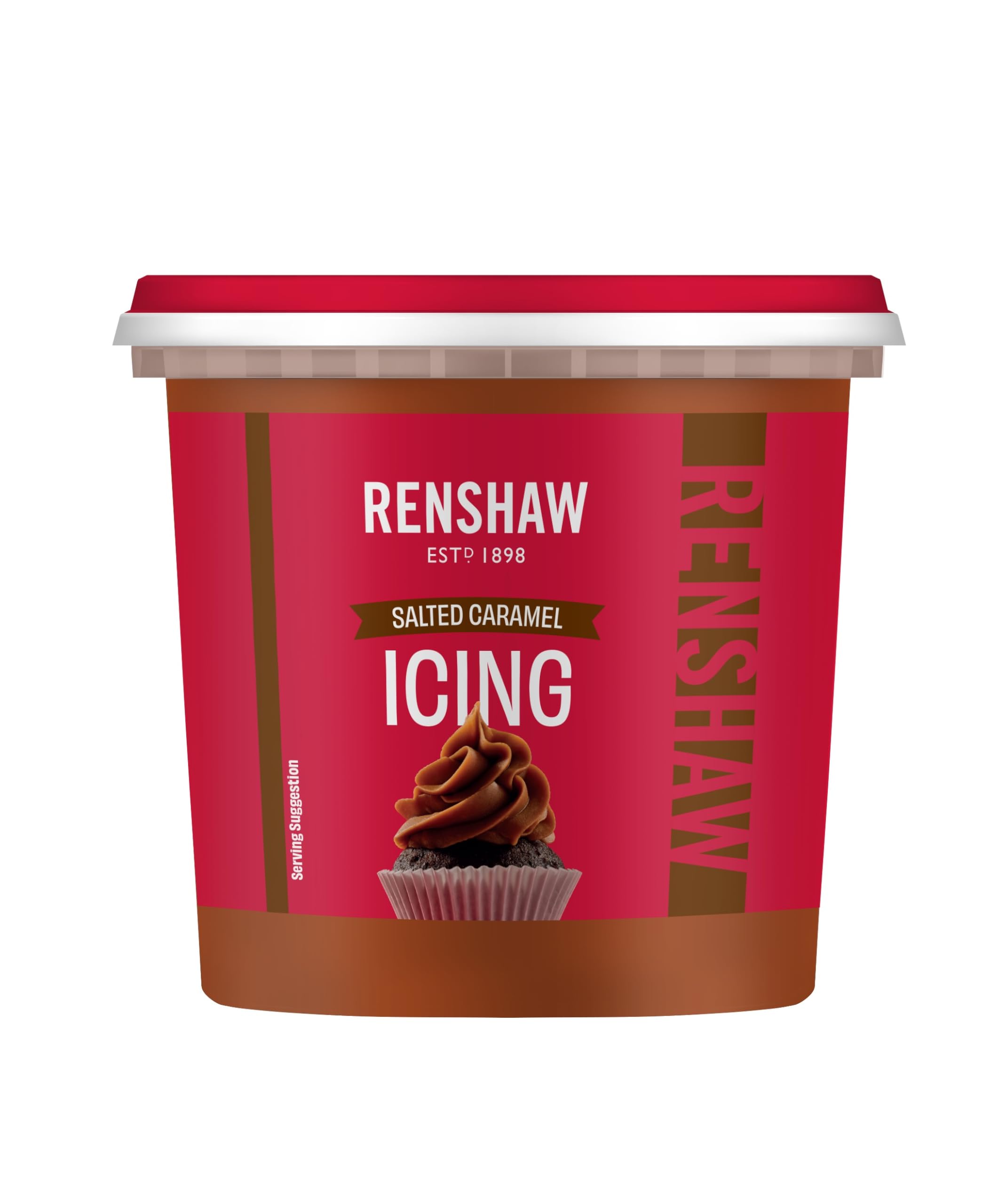 Renshaw Vegan Buttercream Style Soft Icing - Salted Caramel | 400g Tub 1