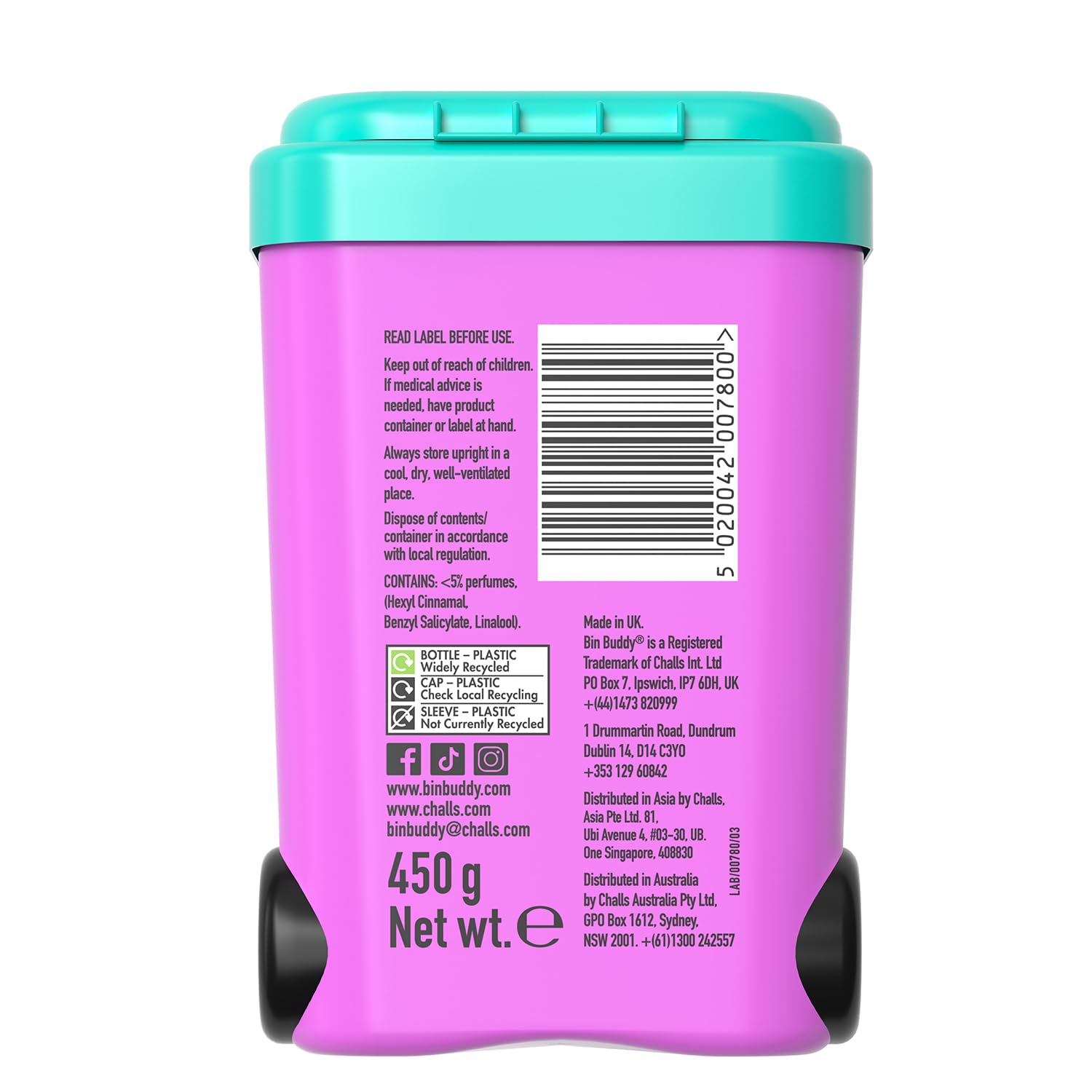 Bin Buddy Fresh Spring Blossom Powder - Deodoriser for Bins | 450g | Indoor & Outdoor Use 3