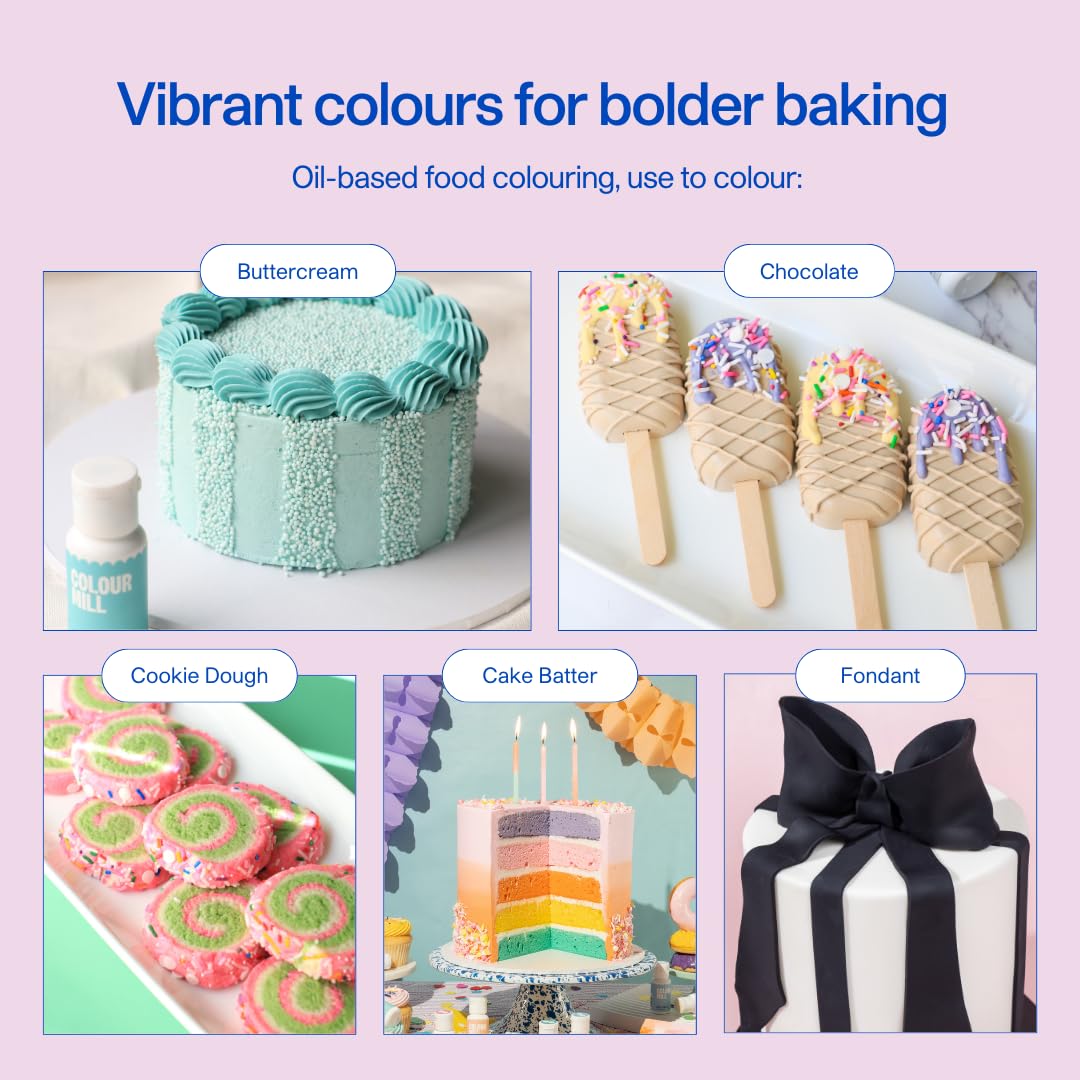 Colour Mill Oil Blend Food Colouring - Mint | Oil-Based | 20 ml 3