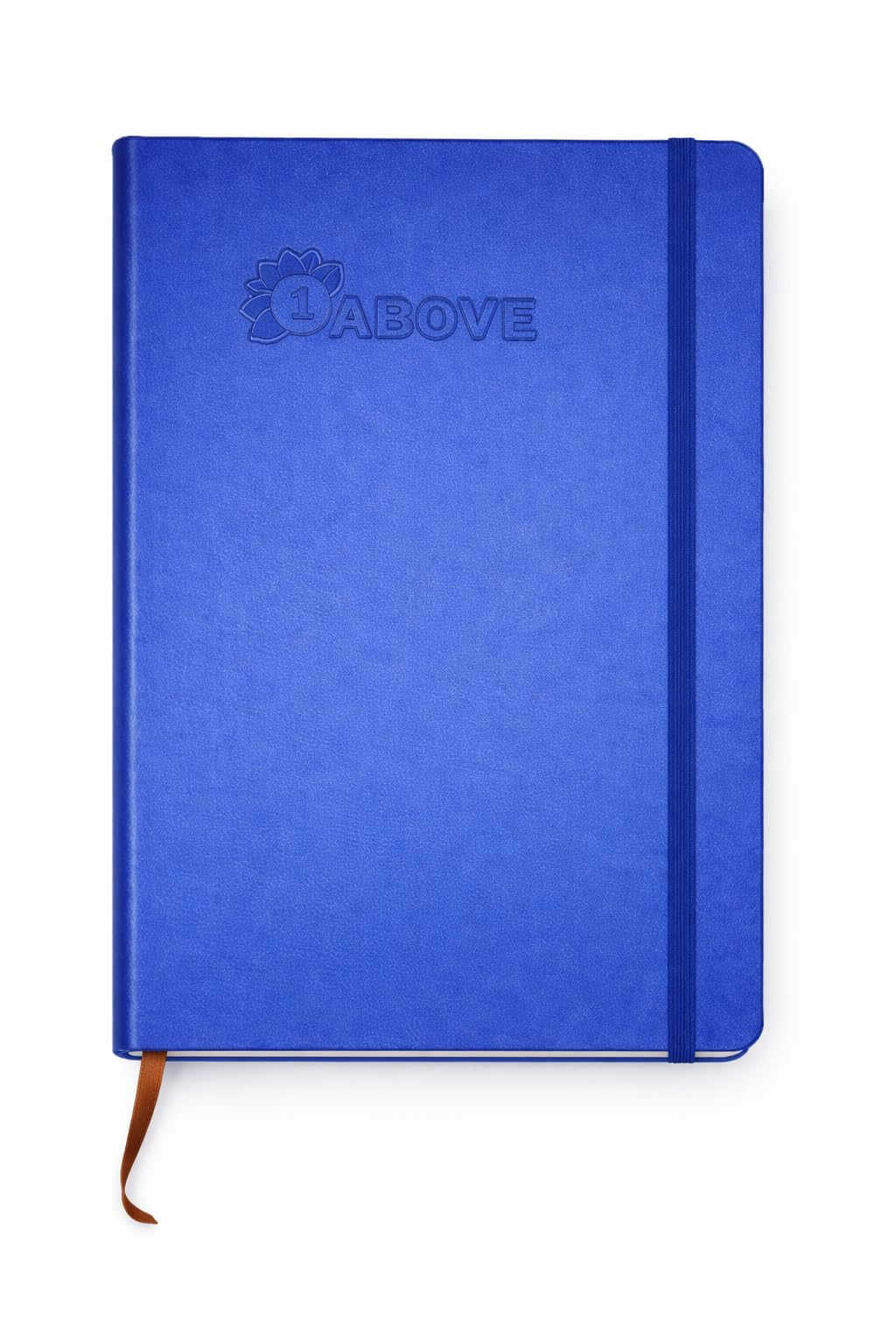 1ABOVE A4 Soft Feel Executive Notebook - Blue Hardback Journal with Elastic Closure | 160 Lined Pages