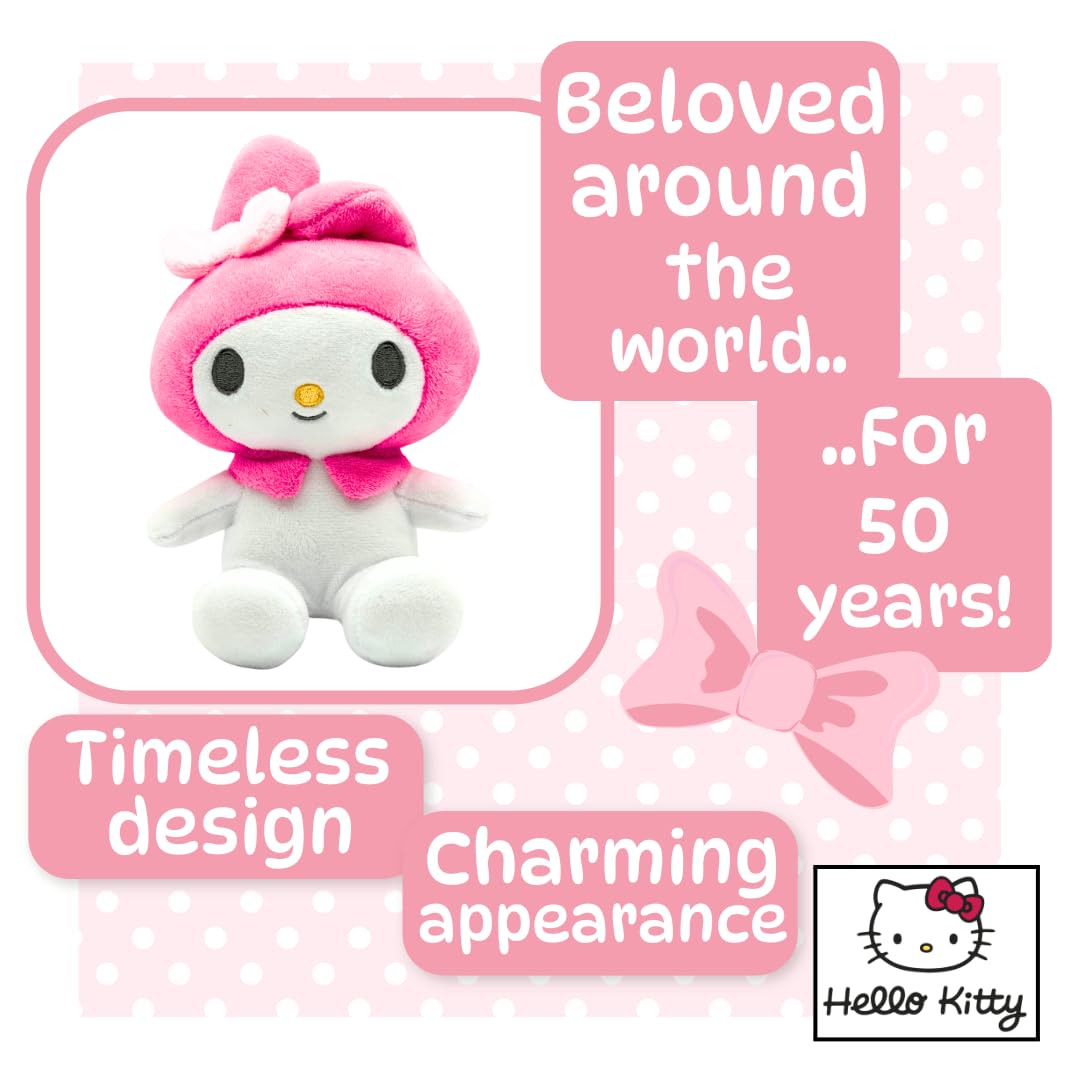 Sanrio My Melody Sitting Plush Toy 15cm | Pink Cuddly Doll | Polyester Fiber Collectible Gift 10