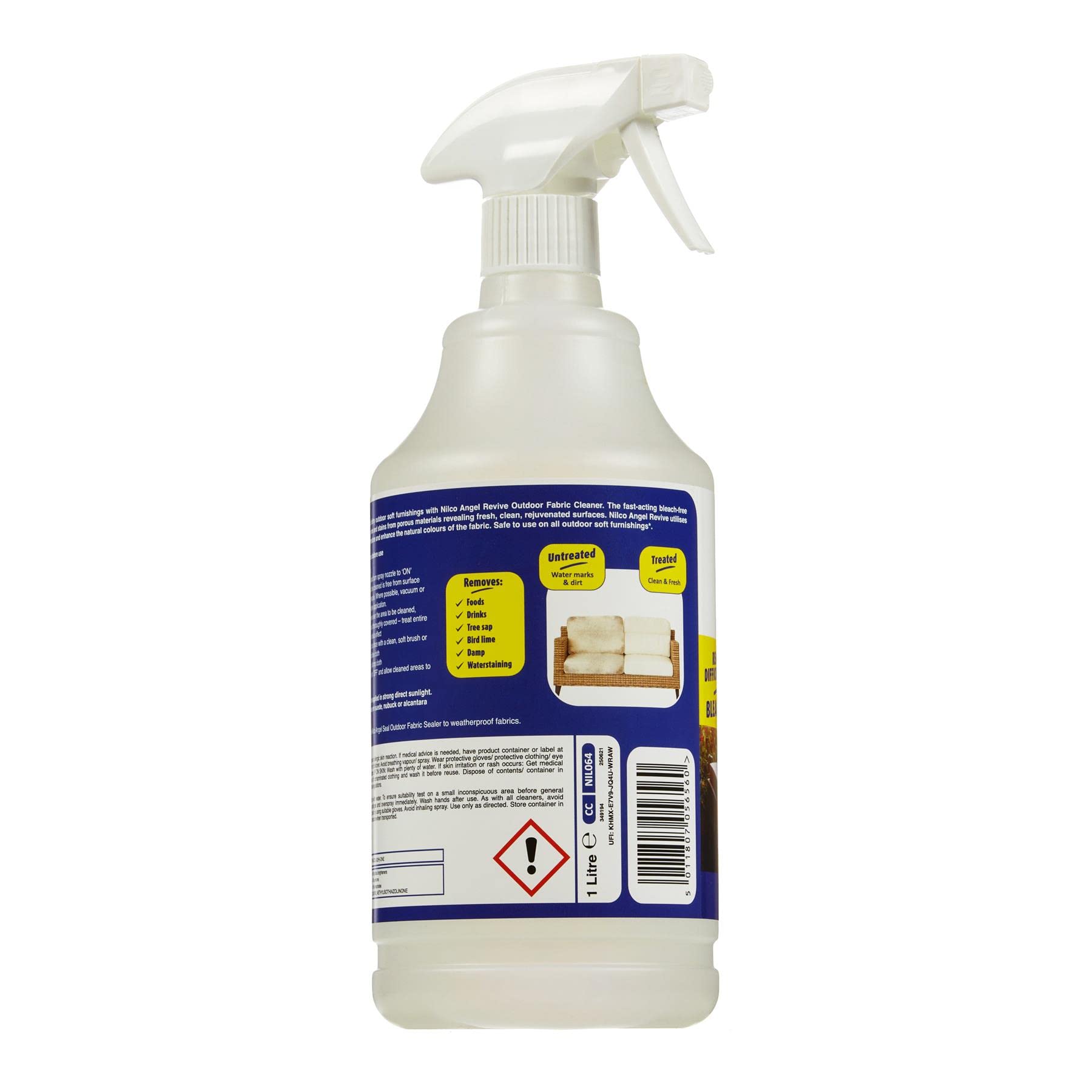 Nilco Angel Revive Outdoor Fabric Foam Cleaner - Antibacterial | Concentrated Gel | 1 Litre 2