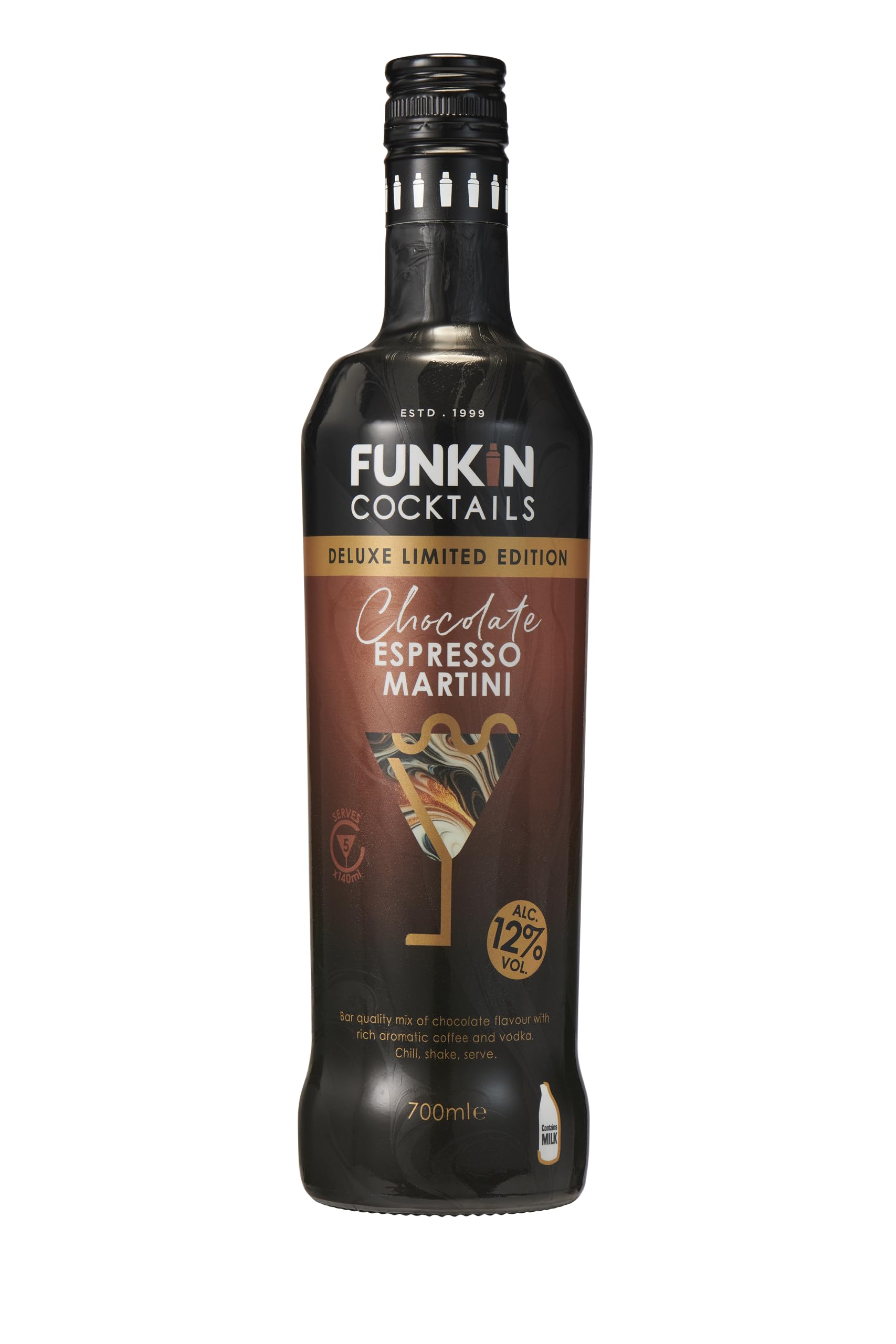 Funkin Chocolate Espresso Martini Ready to Drink Cocktail | 12% ABV | 700ml Bottle