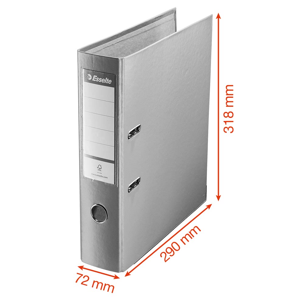 Esselte A4 Lever Arch File, 3-Pack, 550 Sheets Capacity, Durable PP Plastic 4