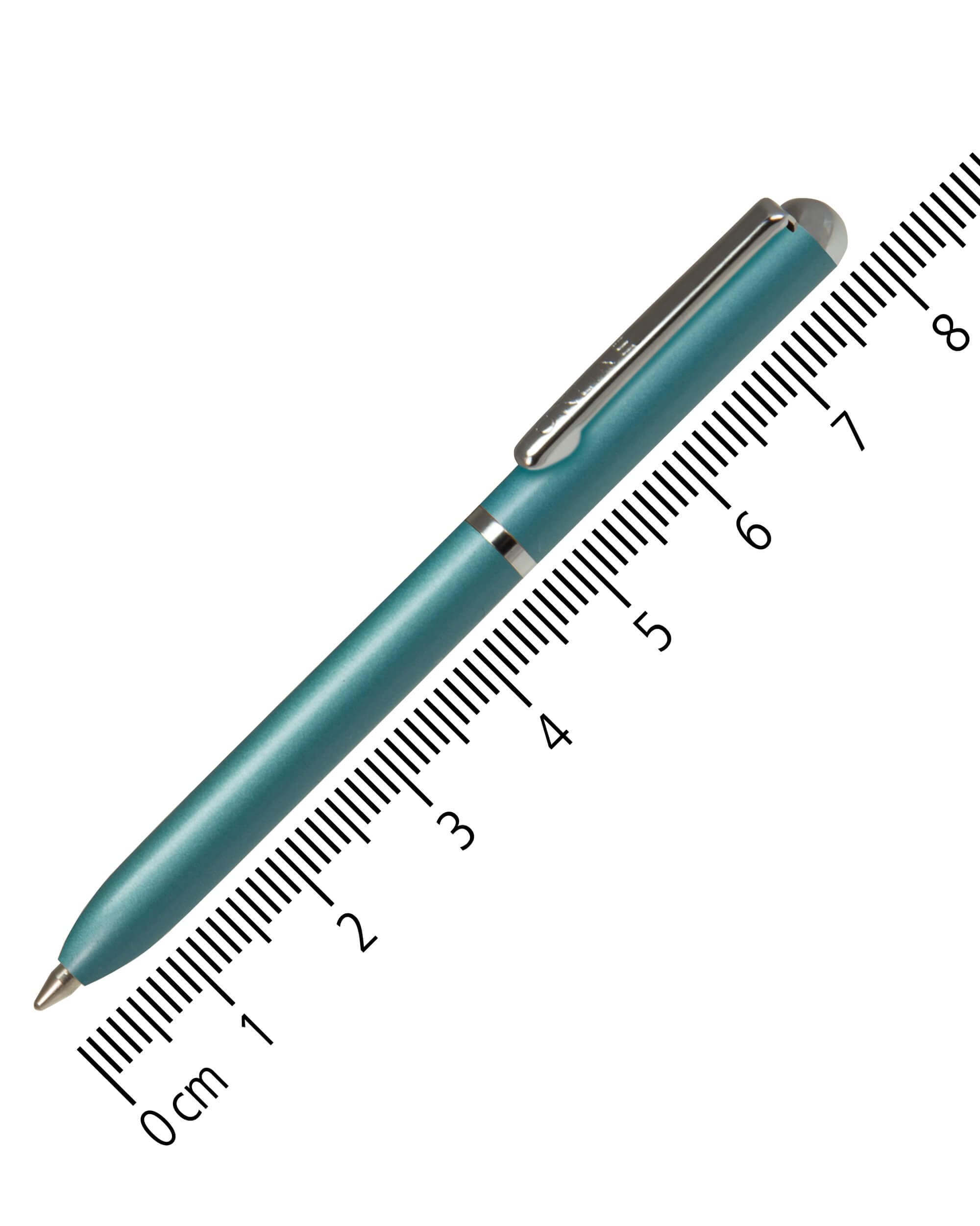 Online Mini Twist Ballpoint Pen - Turquoise, 8cm Length, Metal Clip | D1 Refill | Black Ink
