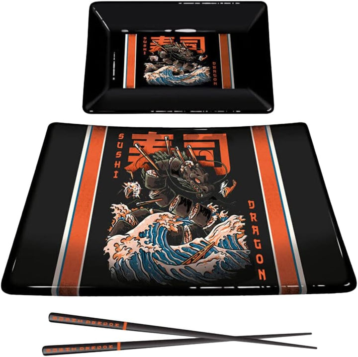 Pyramid International - Ilustrata Sushi Set (Sushi Dragon Design) Sushi Serving Set