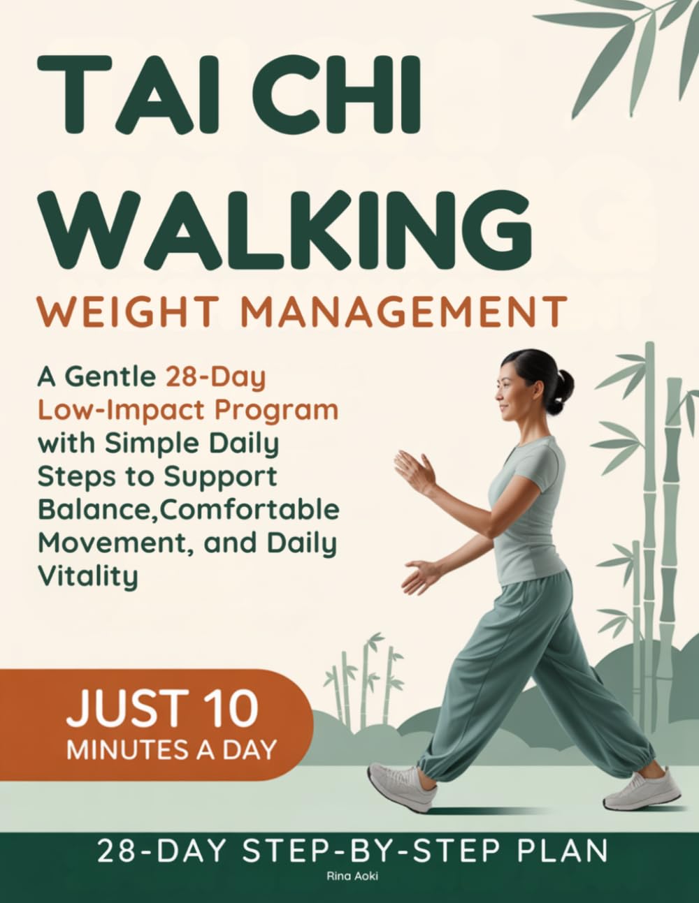 Rina Aoki - Tai Chi Walking for Weight Management | Gentle 28-Day Low-Impact Program | Paperback