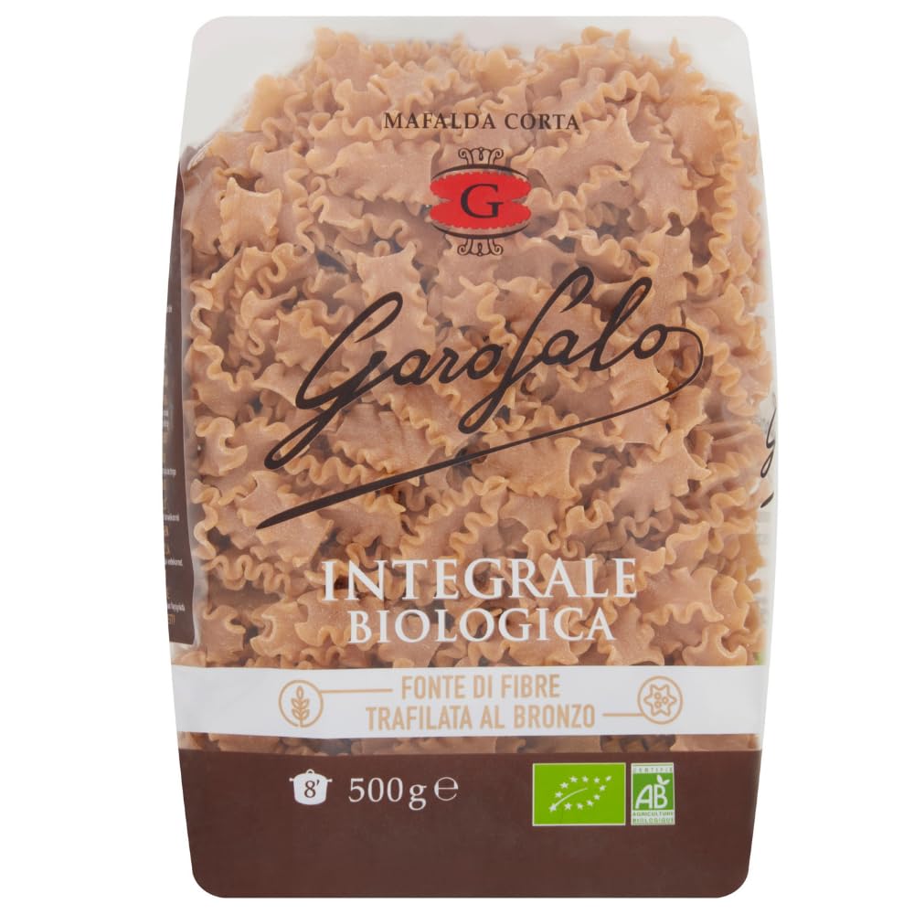 Garofalo Wholewheat Organic Mafalda Corta Italian Pasta, 500g 1