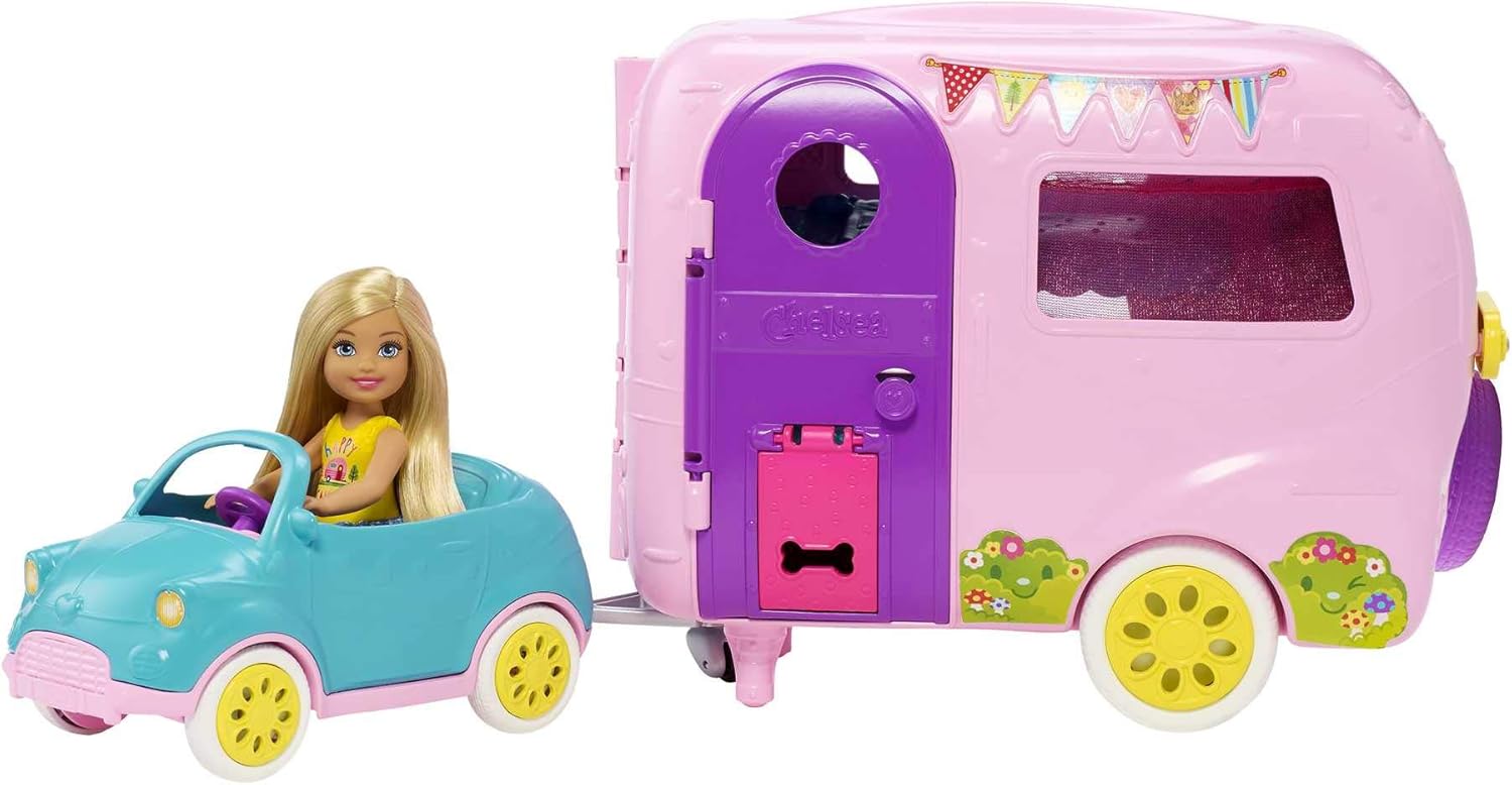 Barbie Club Chelsea Camper Playset - Vehicle, Doll, Puppy & 10 Accessories for Ages 3+ 2