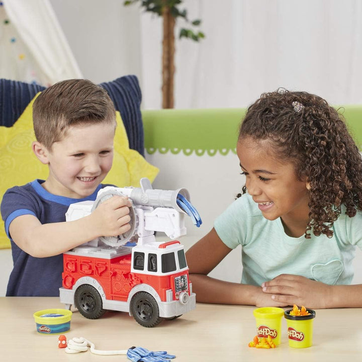 Play-Doh Wheels Fire Truck Toy - Creative Fire Rescue Playset for Kids 3+