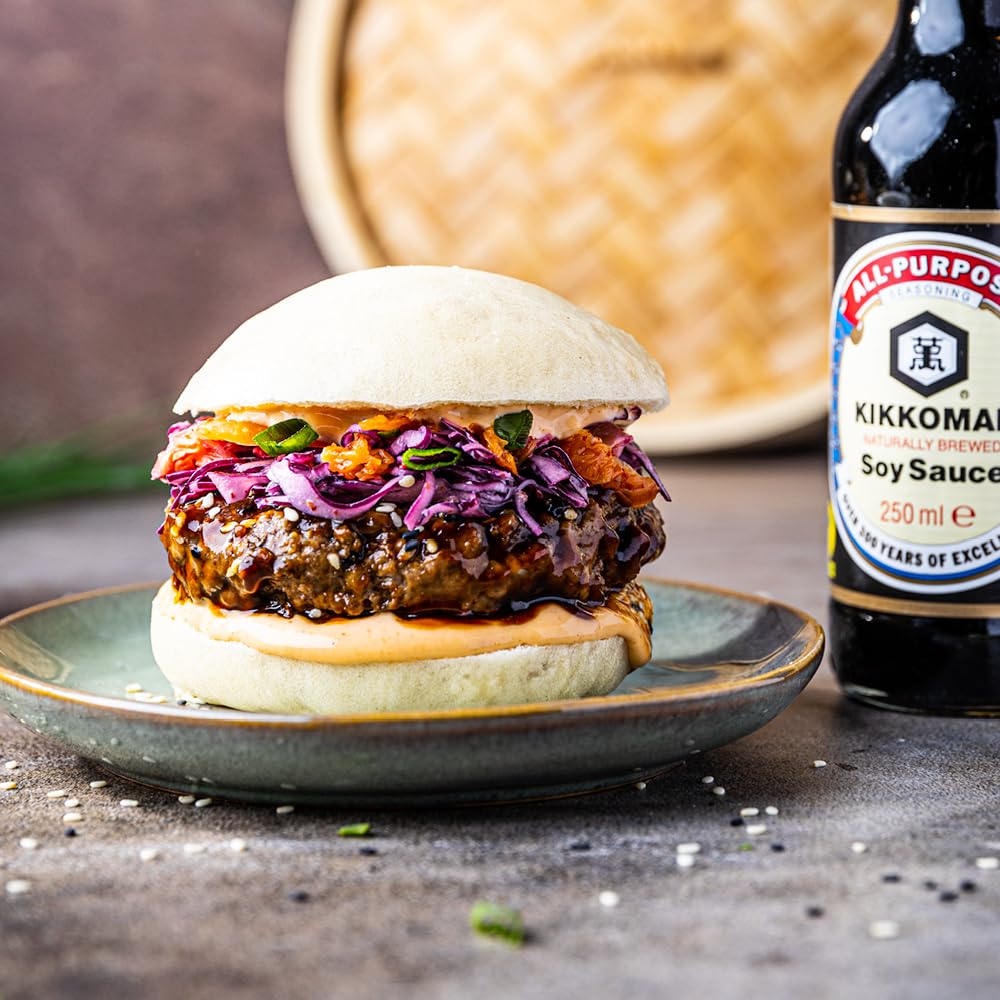 Kikkoman Naturally Brewed Soy Sauce - 43% Less Salt | 1 Litre | Versatile Umami Seasoning 3