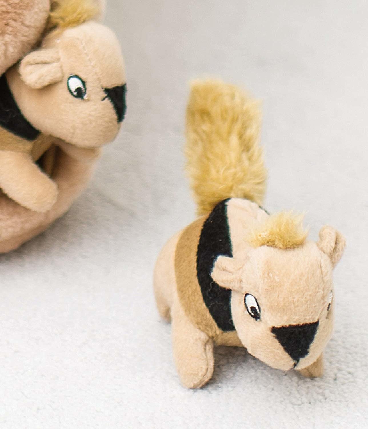 Outward Hound Squeakin' Squirrels Plush Replacement Dog Toys - 3 Pack | Durable Squeaker | For Medium, Large, XL Hide A Squirrel Trunks 4