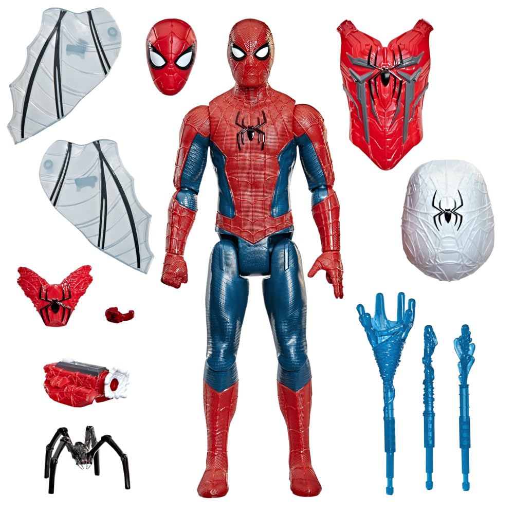 Marvel Spider-Man Titan Series Ultimate Web Gear Action Figure - 29.2cm Tall, 12 Accessories, Ages 4+