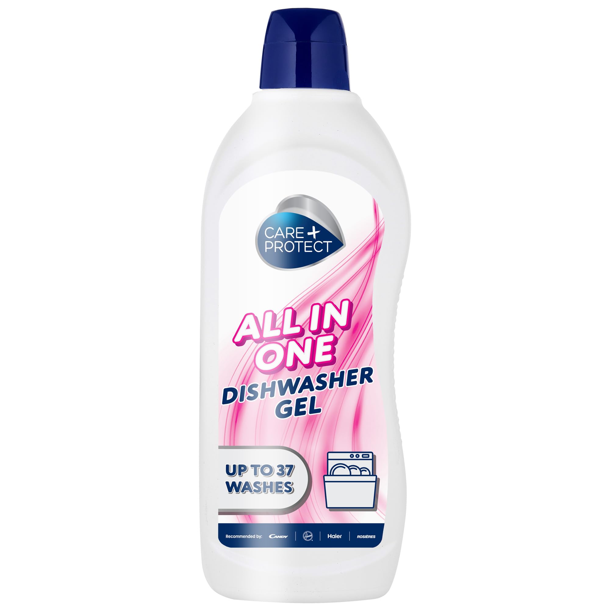CARE + PROTECT Dishwasher Gel All in One - 750ml | Up to 37 Washes | Degreaser & Rinse Aid