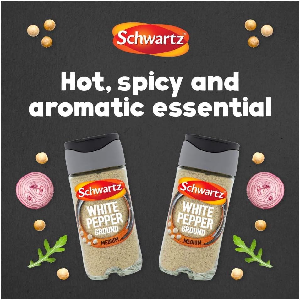 Schwartz - Ground White Pepper 34g, Pack of 6 3