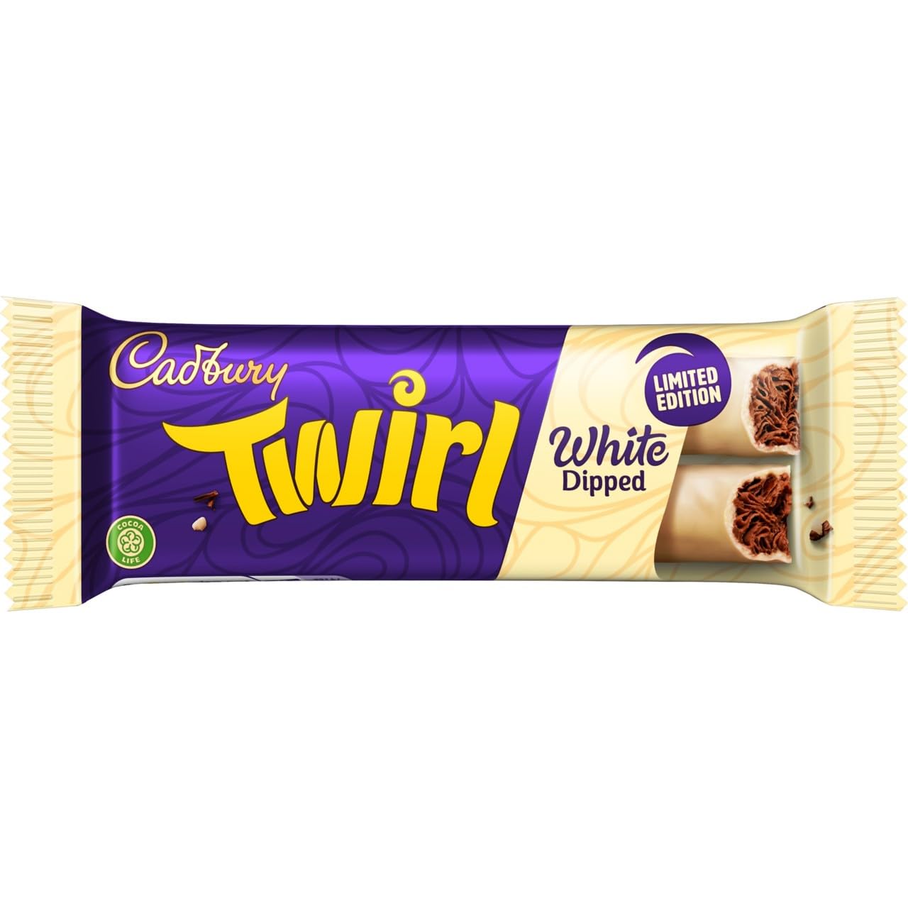Cadbury Limited Edition White Chocolate Dipped Twirl Bars - Twin Pack Chocolate Snack 4