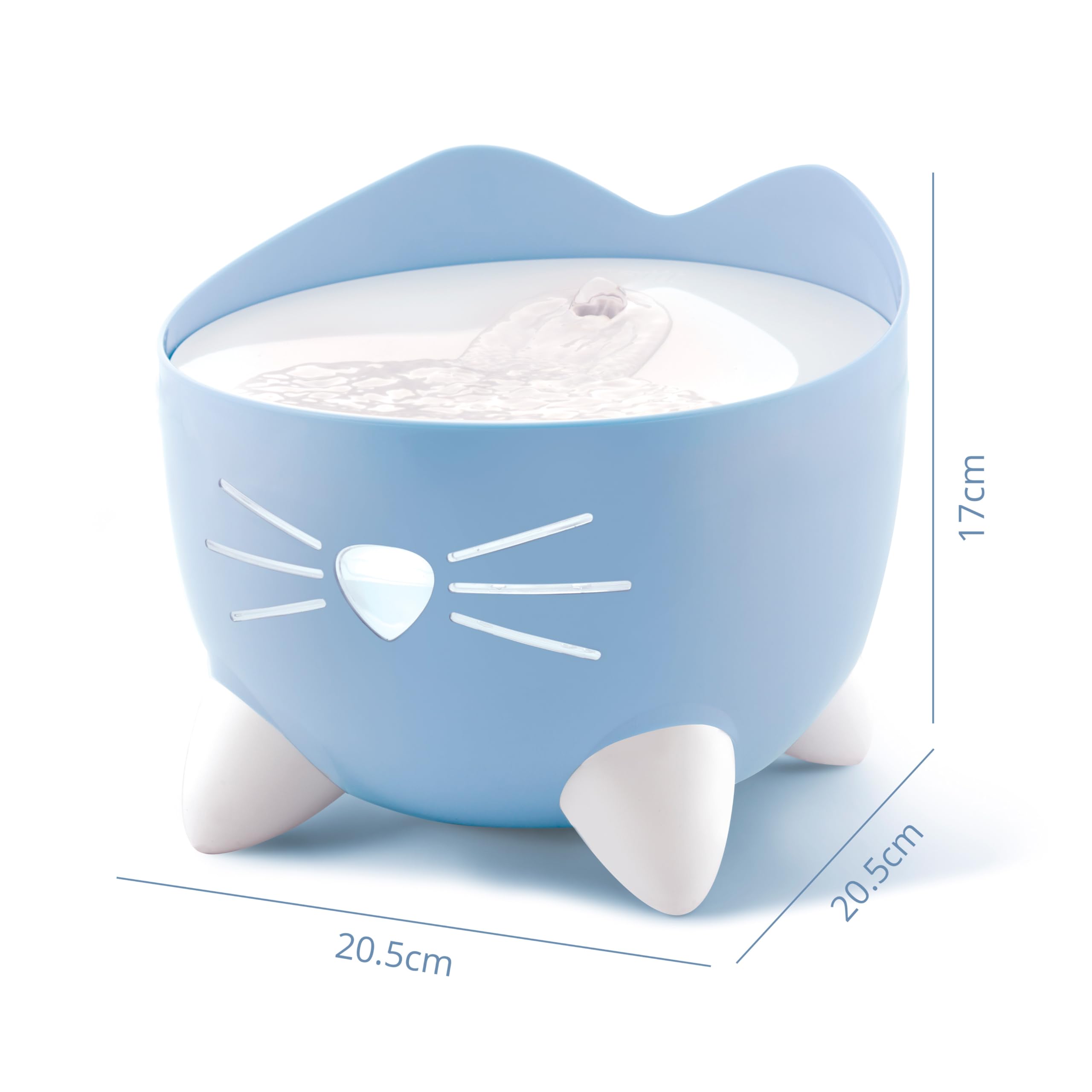 Catit PIXI Automatic Water Drinking Fountain - Encourages Hydration | Triple Action Filtration | Blue 3