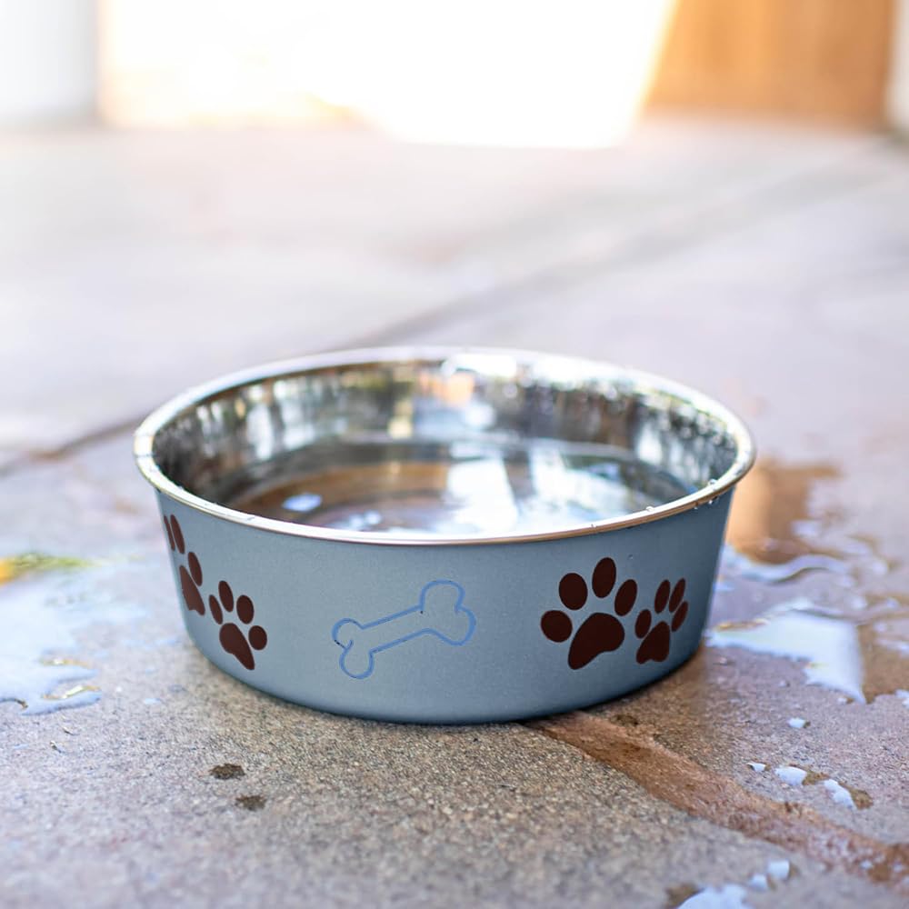 LOVING PETS Bella Bowl - Veterinarian Recommended Stainless Steel Dog Bowl | Spill Proof | Extra-Large 2.2 Litre 6