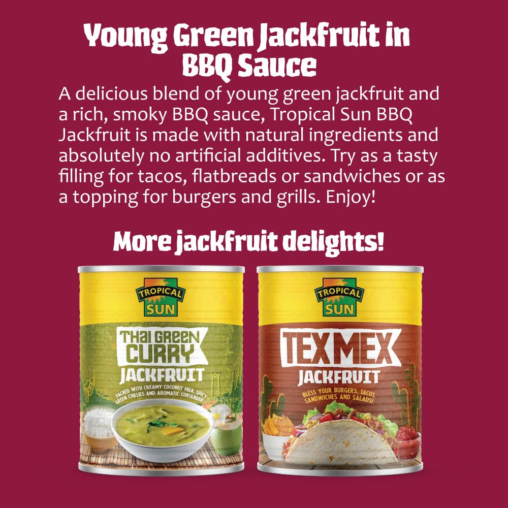 Tropical Sun Ready-to-Eat BBQ Jackfruit, 400g | Vegan, Smoky BBQ Flavor, Natural Ingredients 5
