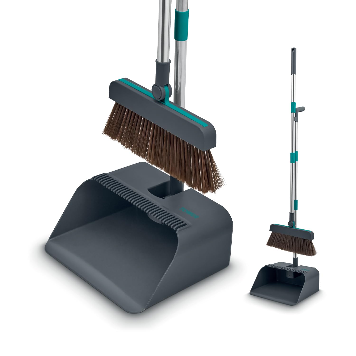 Tower 3-in-1 Dustpan and Brush Set with Squeegee | Upright Storage | 116cm Handle