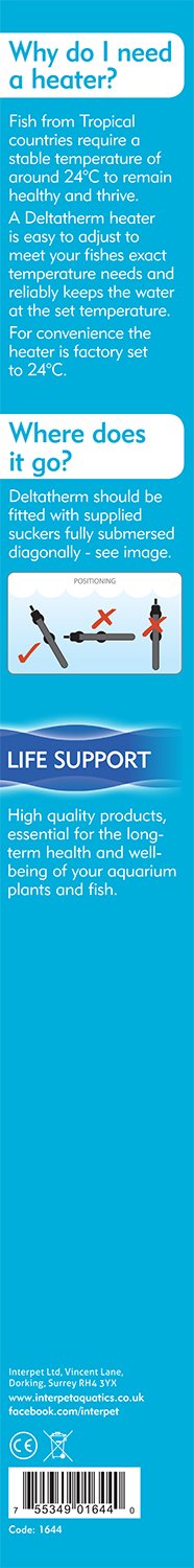 Interpet Deltatherm Aquarium Heater - 300W | Tropical & Marine | Up to 270 Litres 5