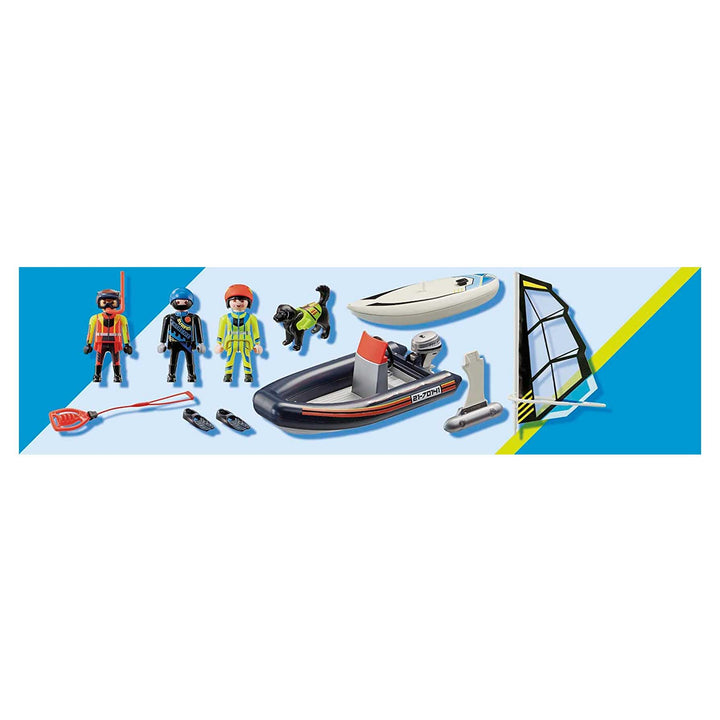 PLAYMOBIL City Action 70141 Seenotrettung: Wasserrettung mit Hund, ab 4 Jahren