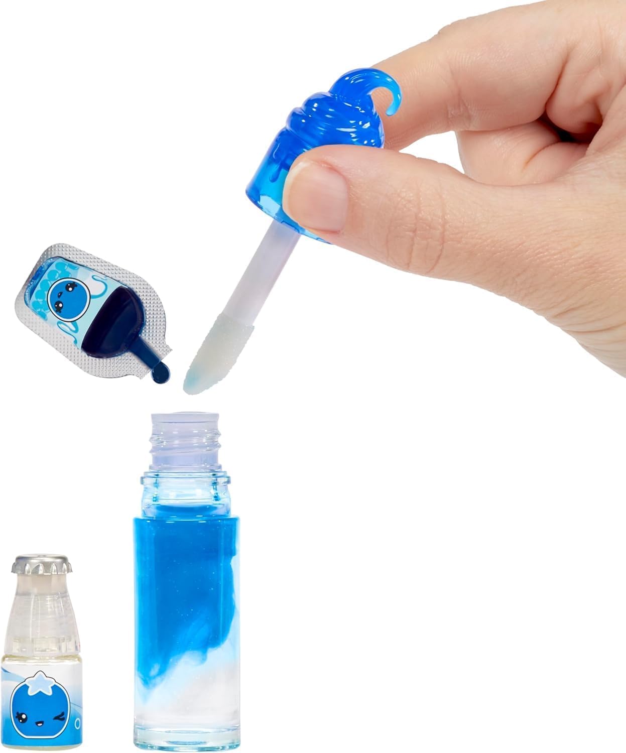 Yummiland Lipgloss Doll - Rory Blueberry - Scented DIY Lipgloss Kit for Kids Ages 4+ 2
