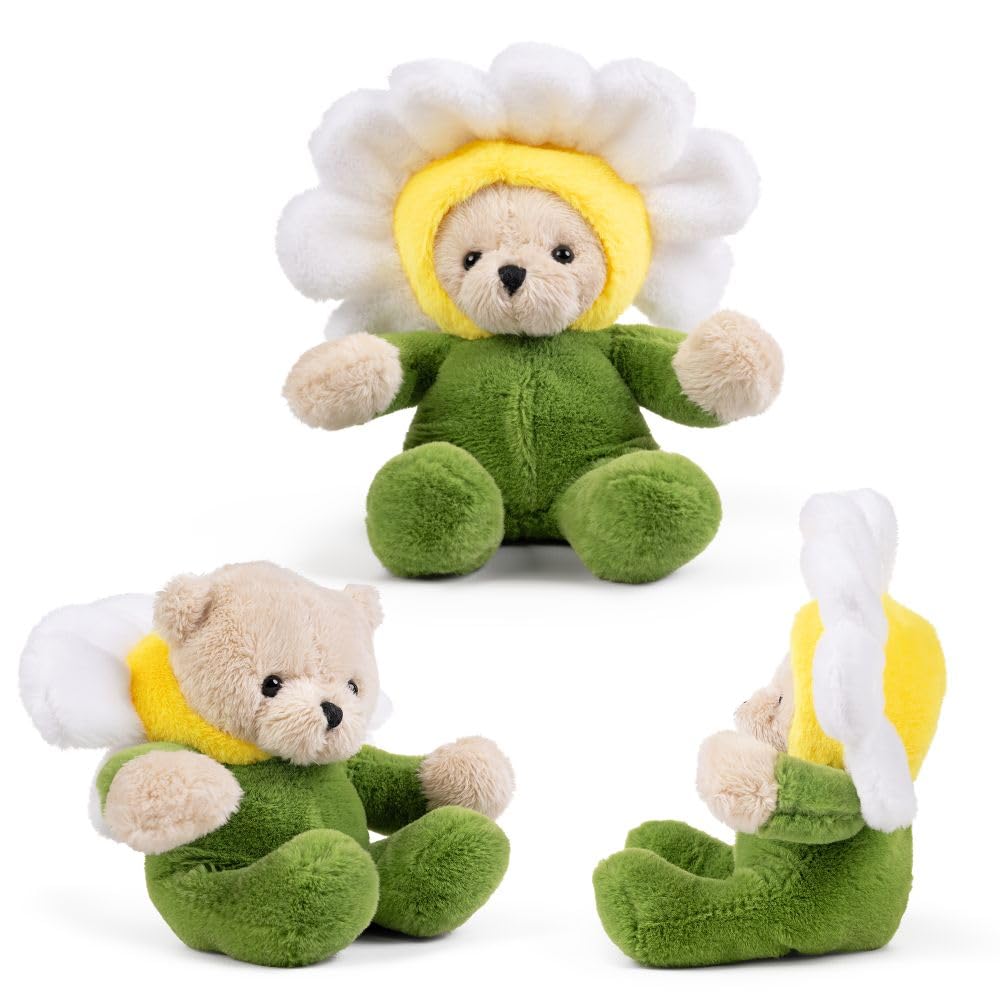 LITTLE Living Nature Play Flower - Daisy Stuffed Plush Toy | Soft Collectible for Kids & Adults