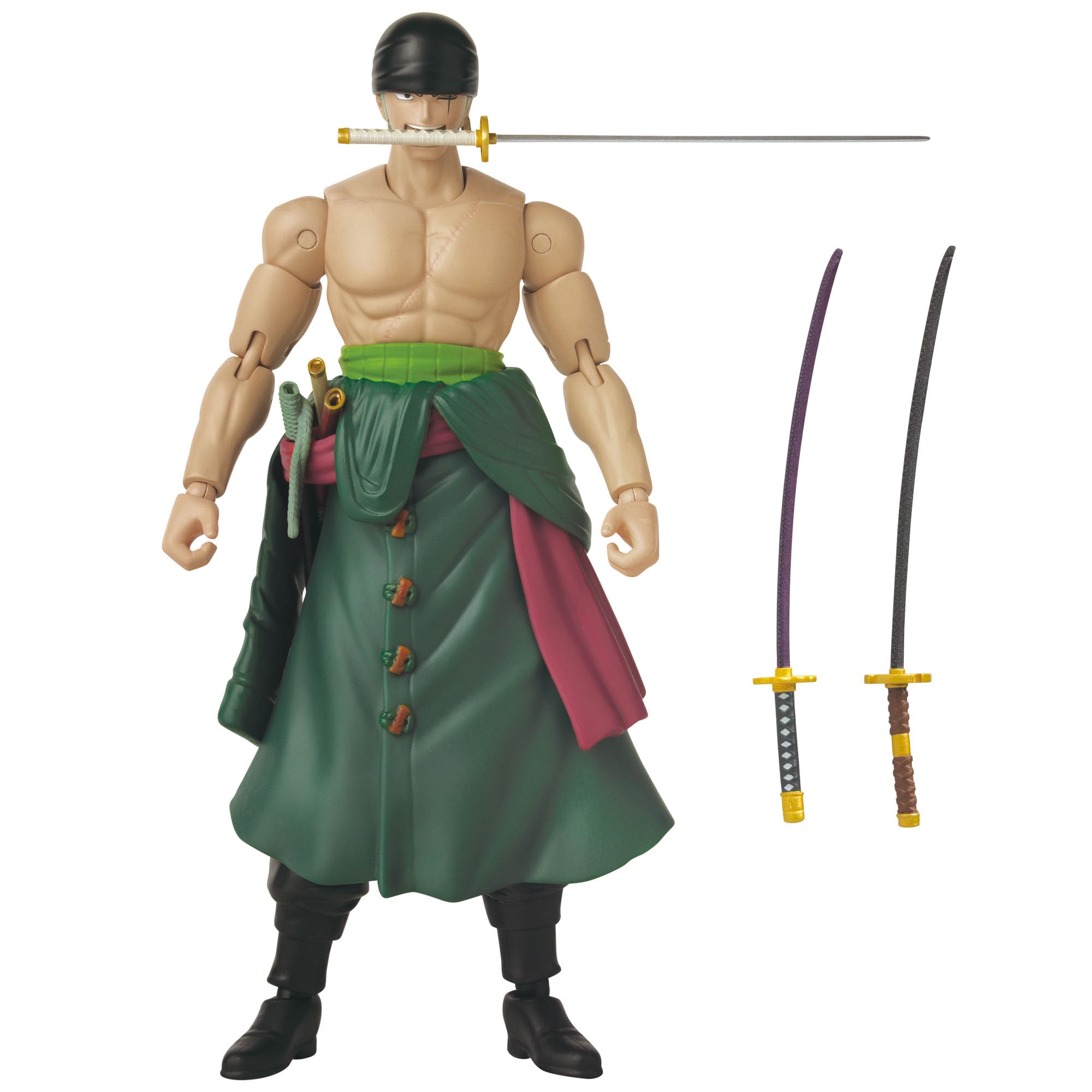 BANDAI Anime Heroes One Piece Roronoa Zoro 3 Swords Style Action Figure | 17cm Articulated Figure 2