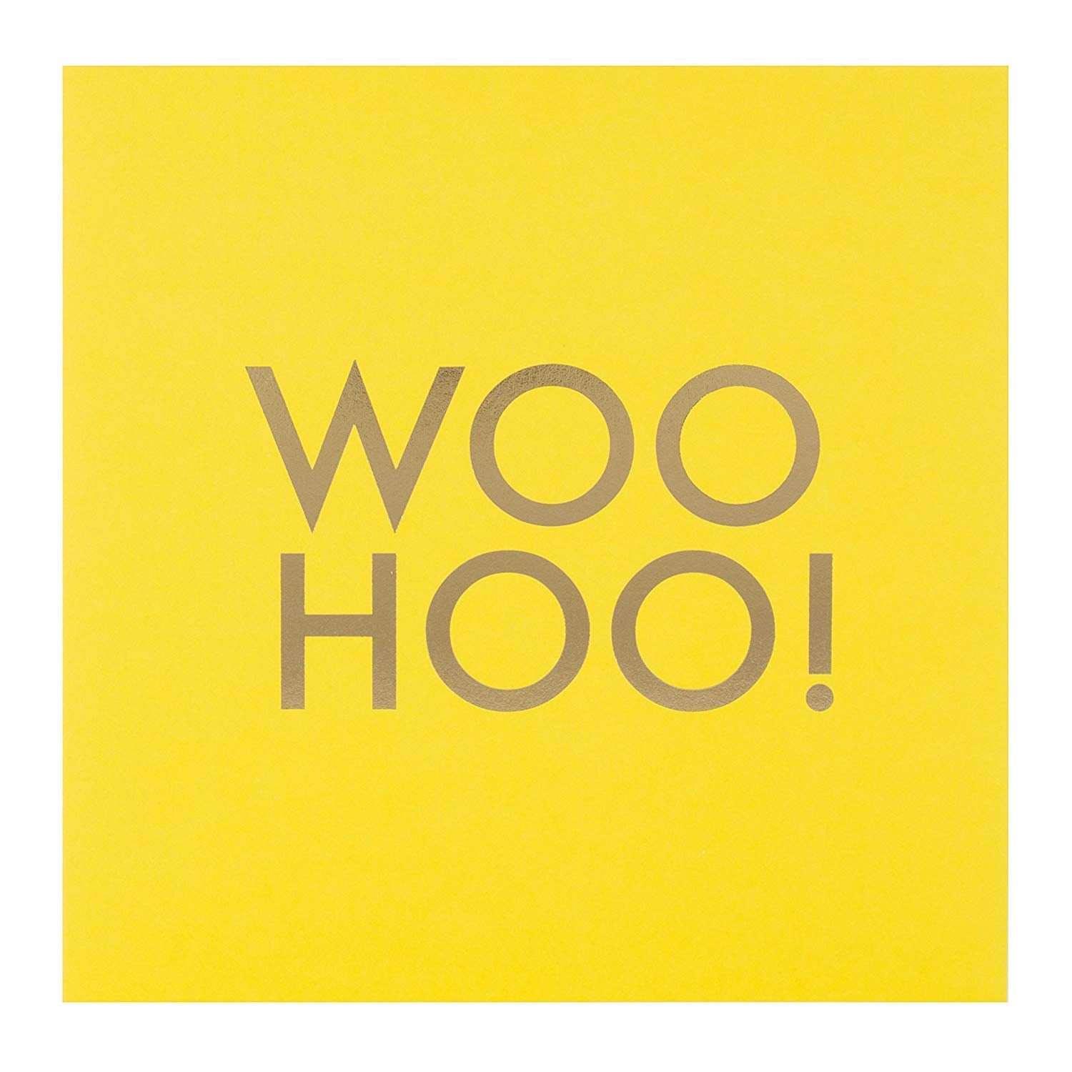 Hallmark Congratulations Card - Contemporary Gold Foil Text Design | 16cm Square