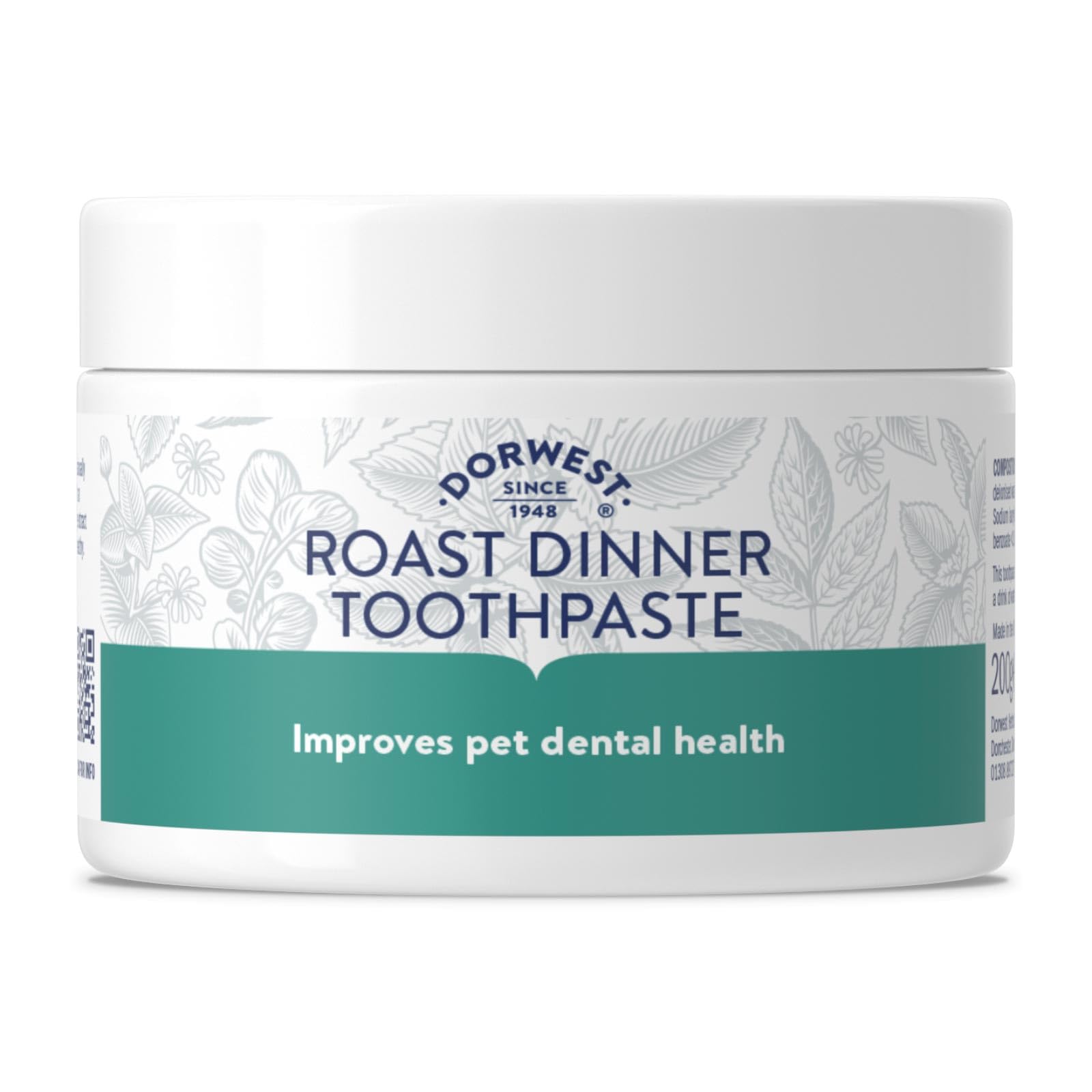 DORWEST HERBS Roast Dinner Toothpaste for Dogs - 200g | Whitening & Gum Health