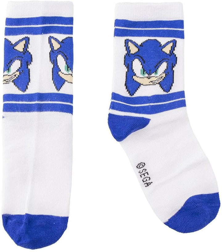 Sonic the Hedgehog Unisex Kids' Socks - Blue, Red, White (35-41)