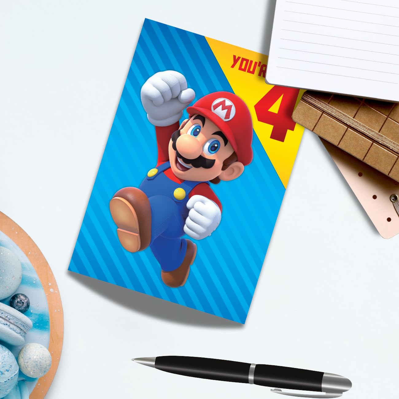Danilo Promotions LTD Super Mario Age 4 Birthday Card | 195 x 135 mm | Mixed Color 6