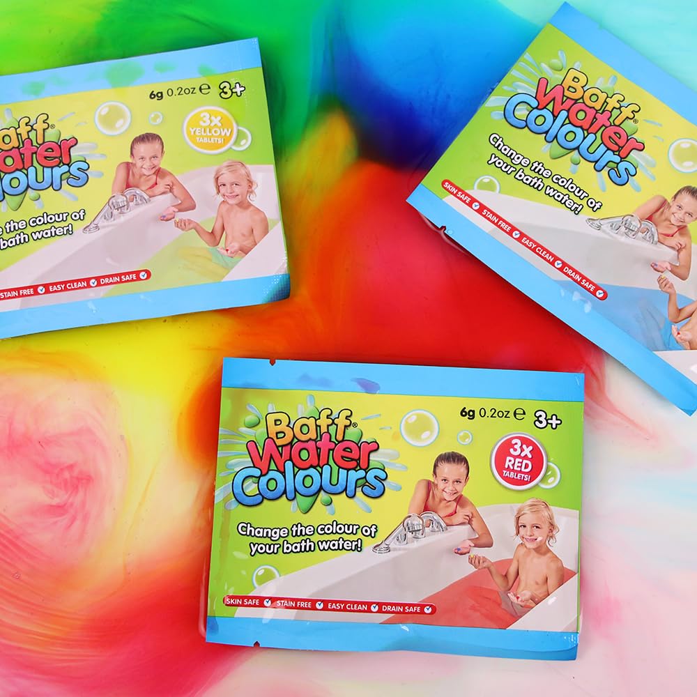ZIMPLI Baff Water Colours Bath Drops - Party Bag Filler | Skin Safe | UK Made 3