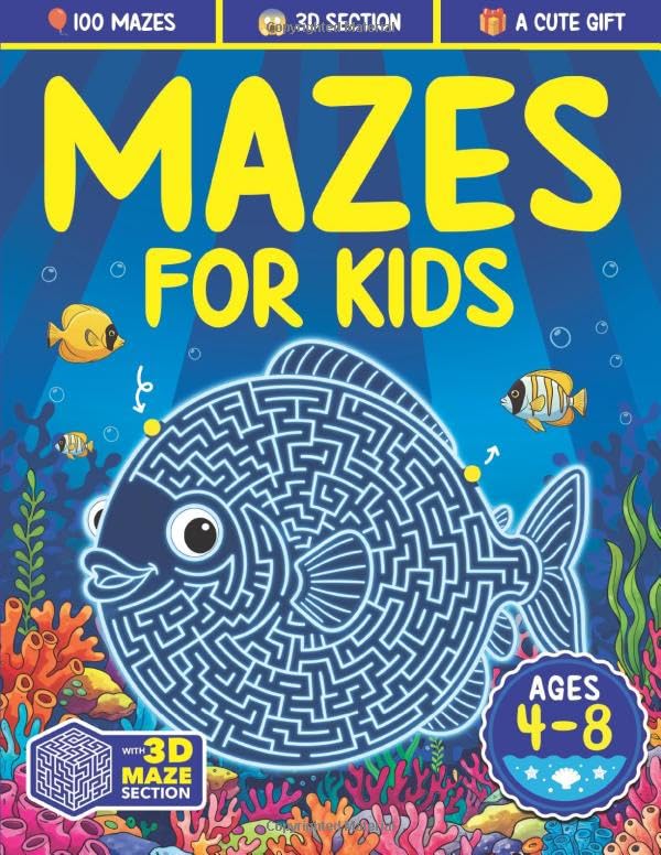 Splendid Youth Mazes For Kids Ages 4-8 Activity Book | Paperback | 109 Pages 1