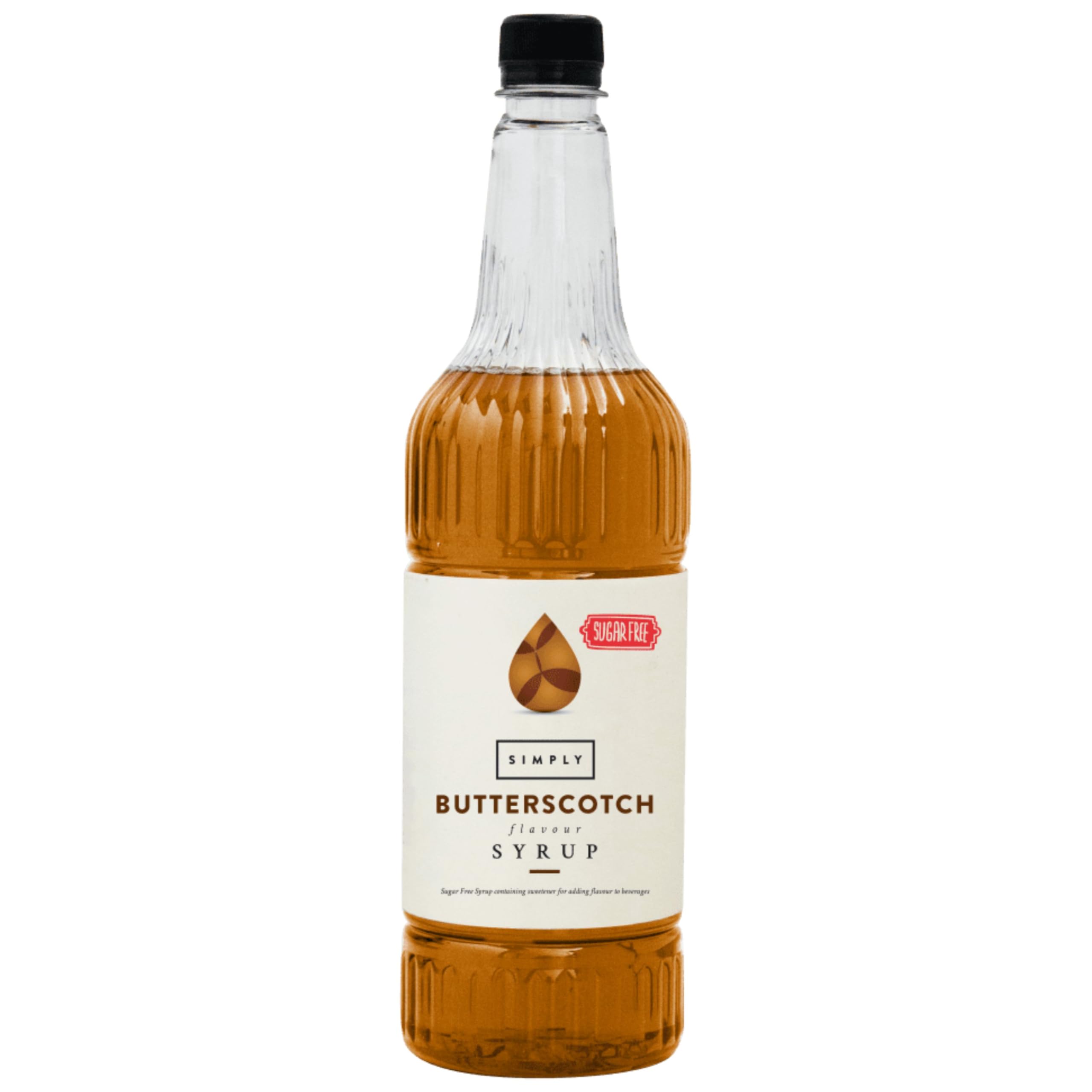 Simply Sugar Free Butterscotch Syrup - Low Calorie, Vegan, Nut Free | 1L 1